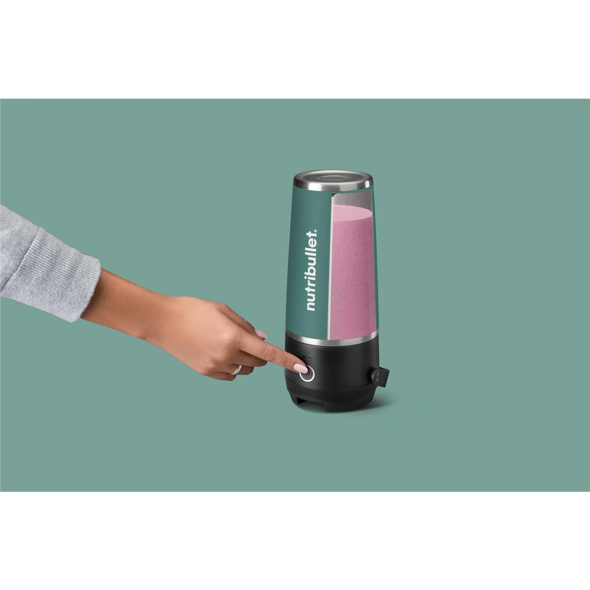 NutriBullet Flip Stainless Steel Portable Blender (Eucalyptus) - Image 9