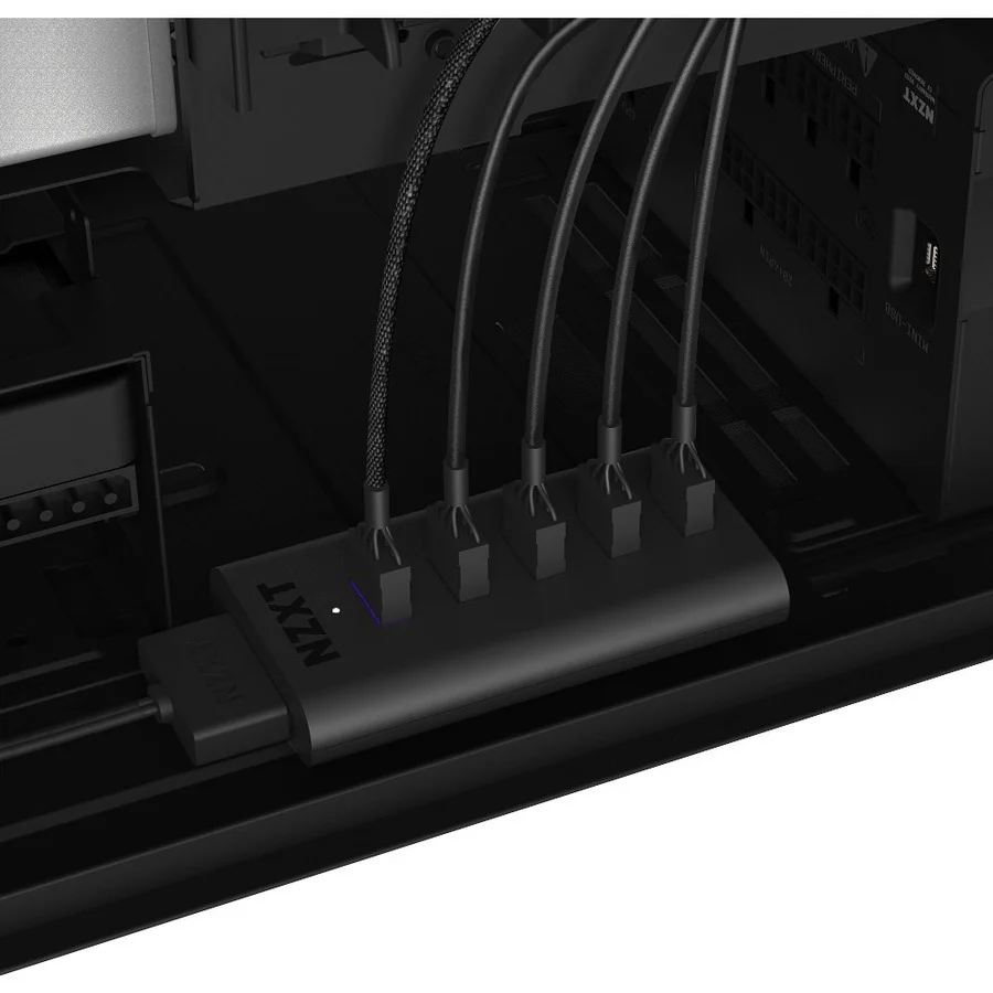 NZXT AC-IUSBH-M3 USB Hub - USB 2.0 - Matte Black - 4 Total USB Port(s) - 4 USB 2 - Image 3