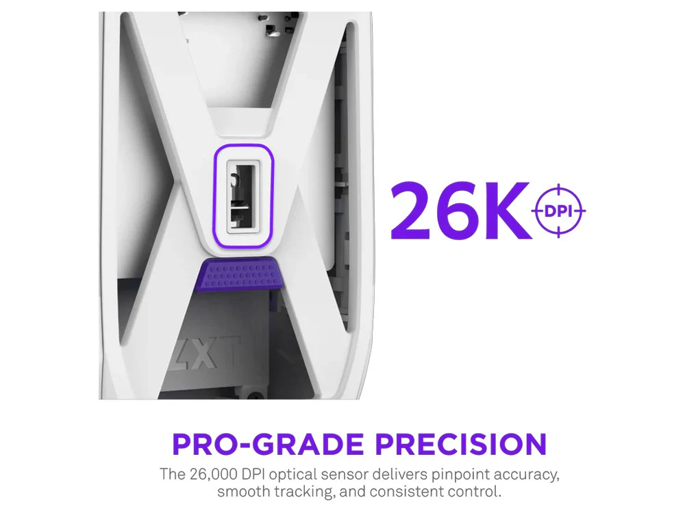 NZXT Lift Elite Wireless Ultra Lightweight Gaming Mouse (White) - Image 3