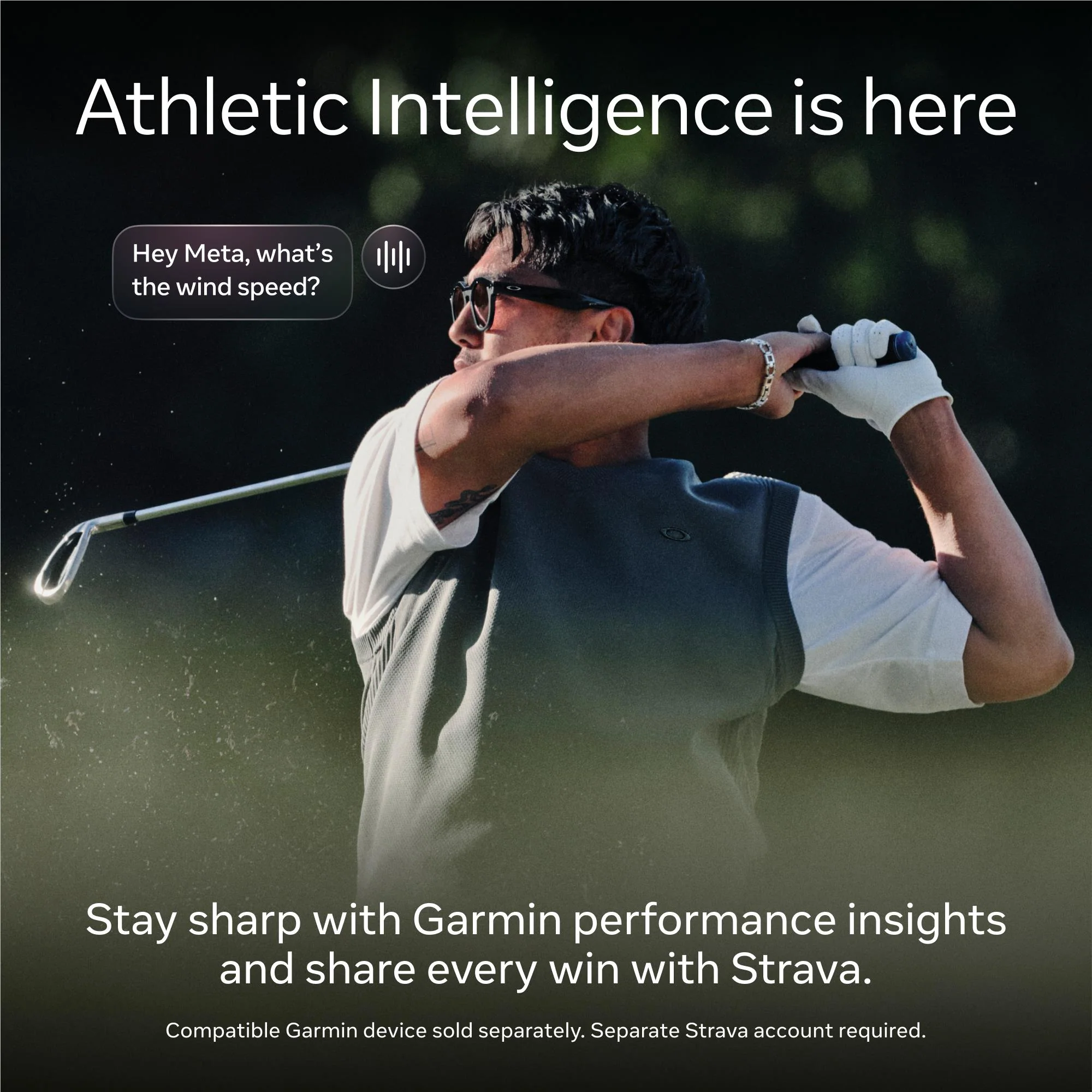 Oakley | Meta HSTN AI Glasses (Black Prizm Dark Golf) - Image 3