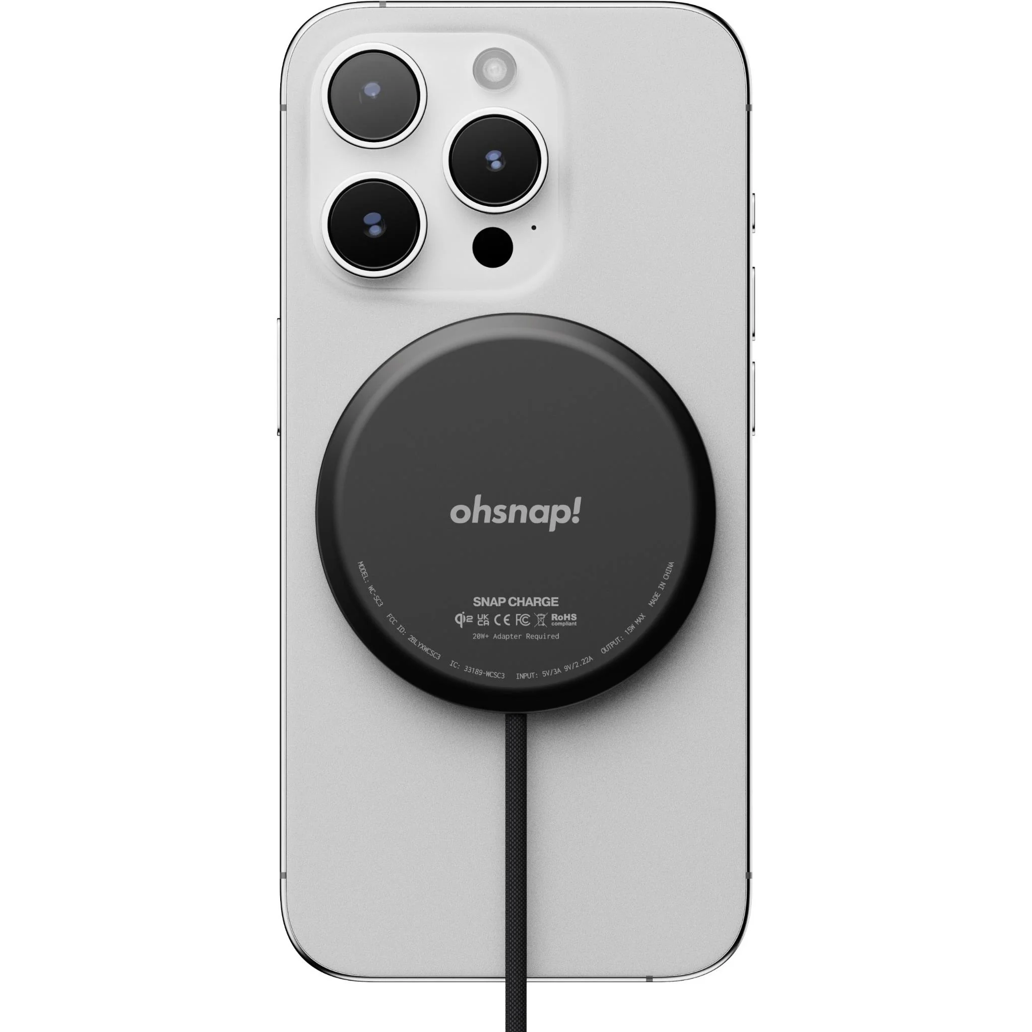OhSnap! Charge Qi2 Wireless Charger (Black) - Image 5
