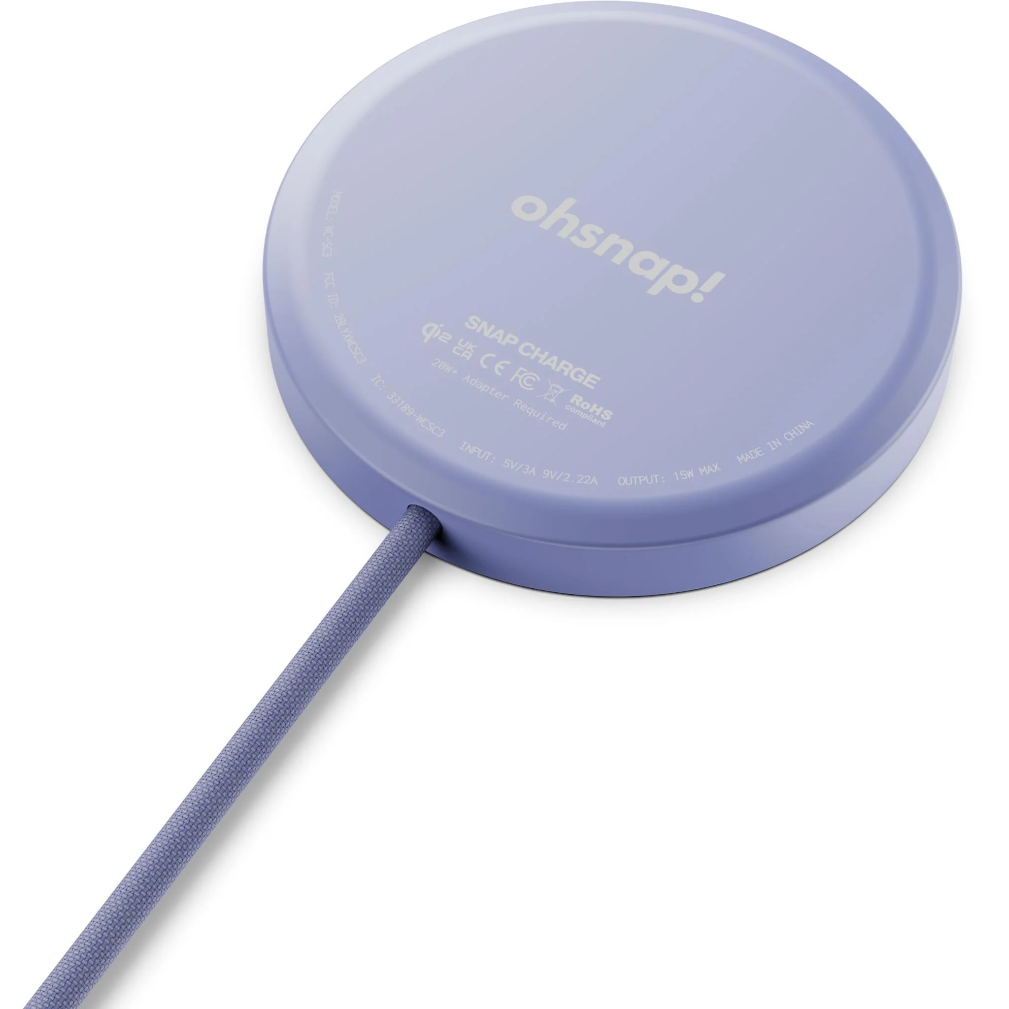 OhSnap! Charge Qi2 Wireless Charger (Orchid Slap) - Image 4