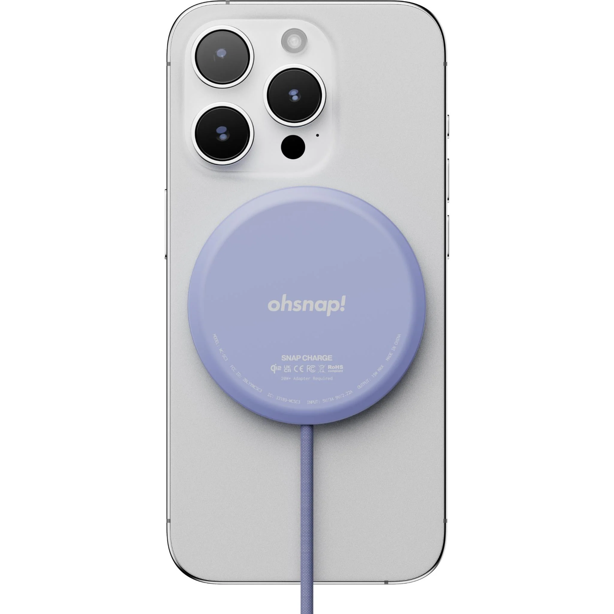 OhSnap! Charge Qi2 Wireless Charger (Orchid Slap) - Image 5