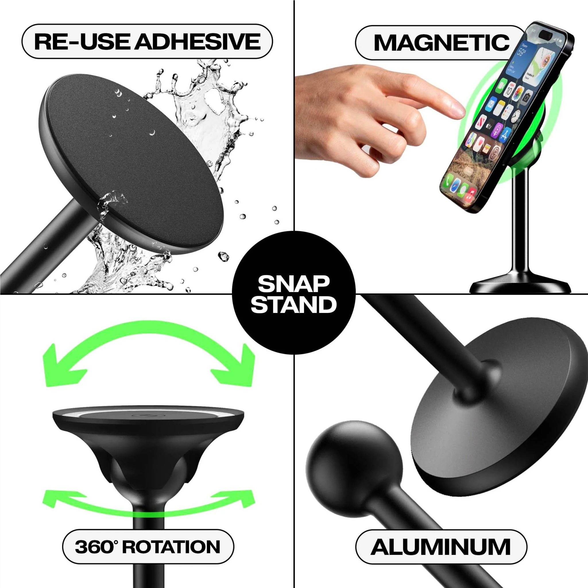 OhSnap! Stand Phone Desk Mount (Black) - Image 3