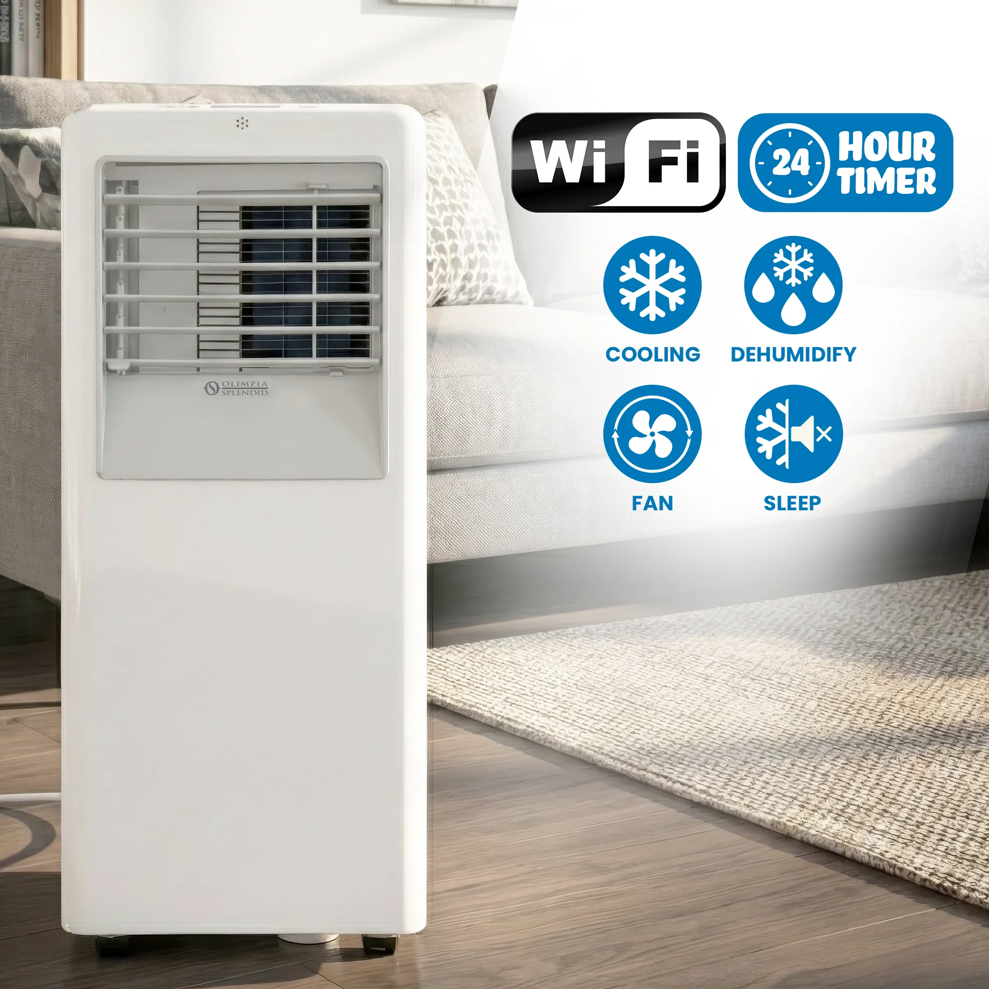 Olimpia Splendid 2.6kW Portable Air Conditioner WiFi Remote PAC9000 - Image 5