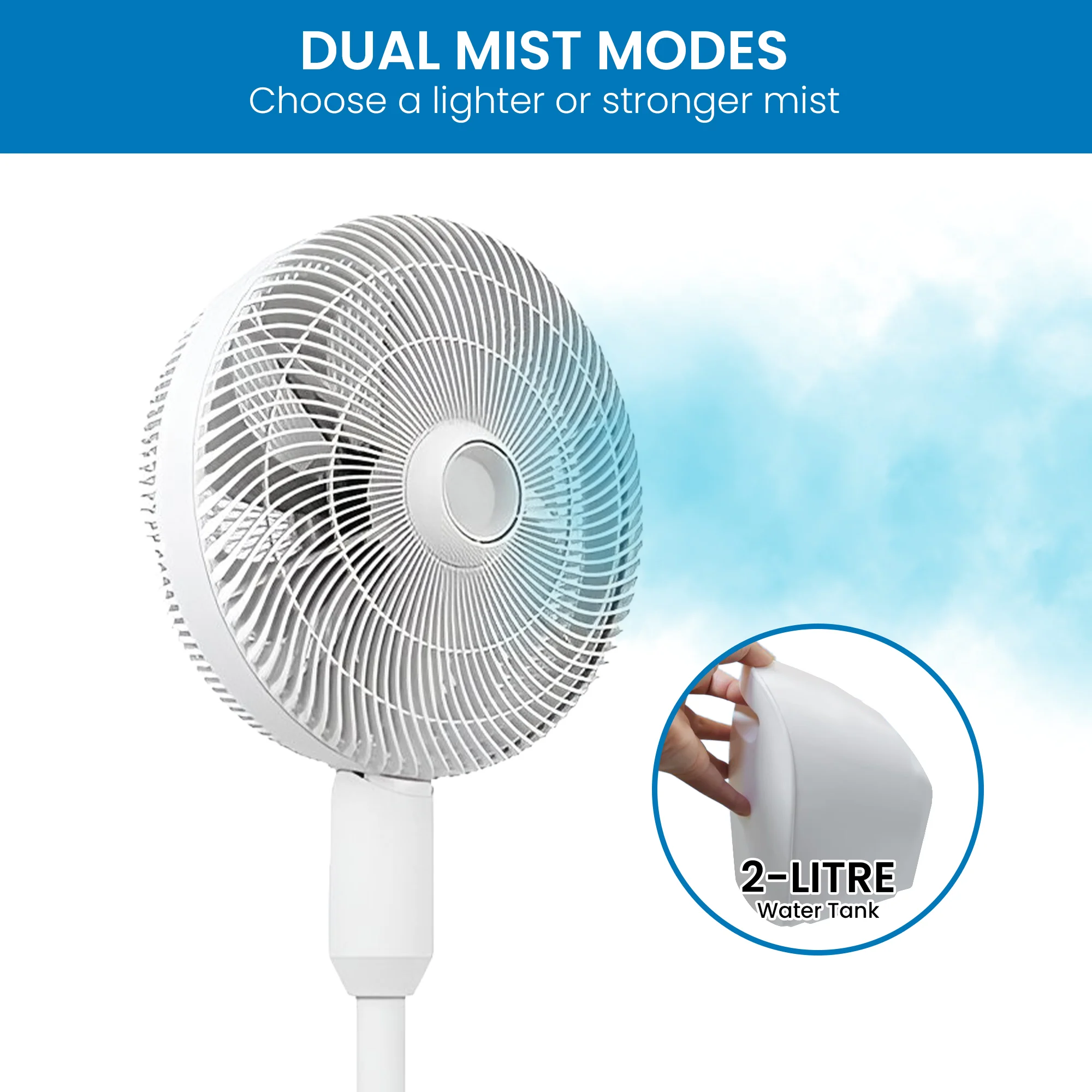 Olimpia Splendid MF1000 Portable Mist Fan with 1.2L Water Tank - Image 5