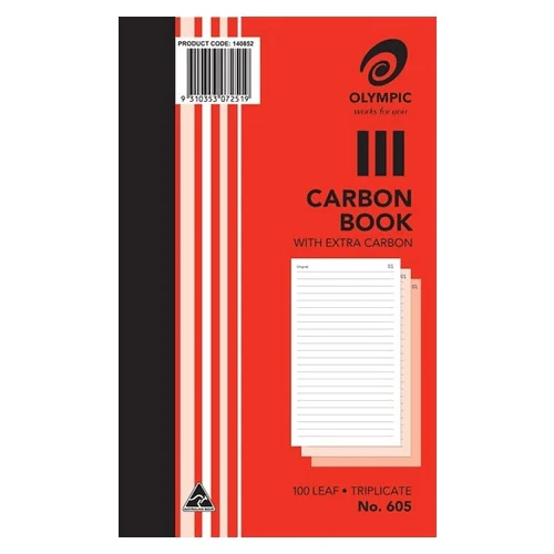 Olympic 10 Pack 605 Triplicate Carbon Book 100 Leaf Bulk - Image 3