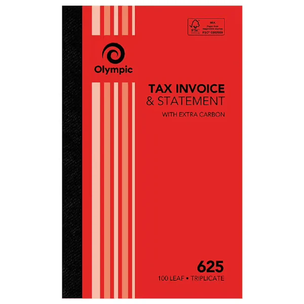 Olympic 10 Pack 625 Triplicate Tax Invoice & Statement Book 100 Leaf Bulk - Image 2