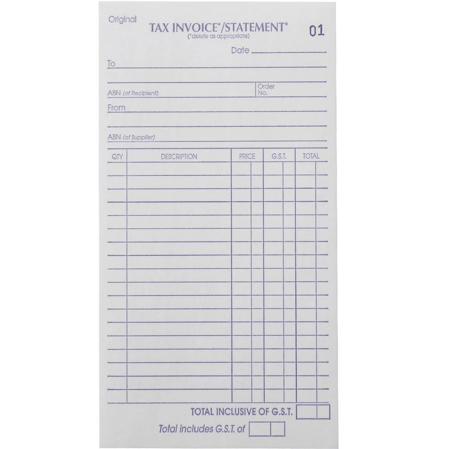 Olympic 10 Pack 725 Triplicate Tax Invoice & Statement Book 140871 Bulk - Image 2
