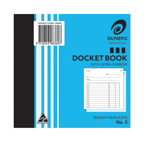 Olympic 20 Pack No.5 Duplicate Carbon Docket Book 50 Leaf Bulk - Image 2