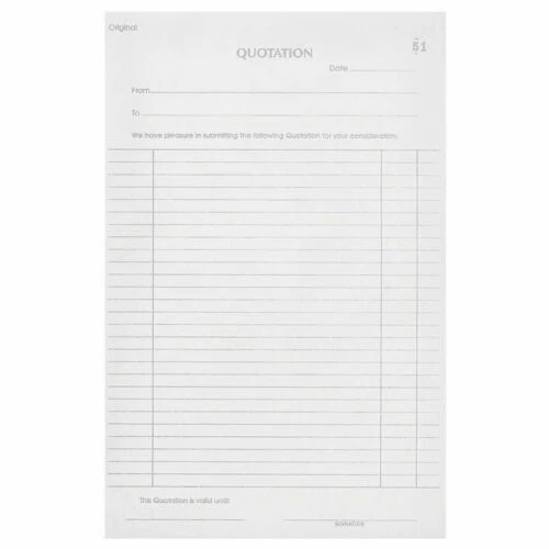 Olympic 5 Pack 650 Carbon Duplicate Quotation Quotes Book 100 Leaf Bulk - Image 2