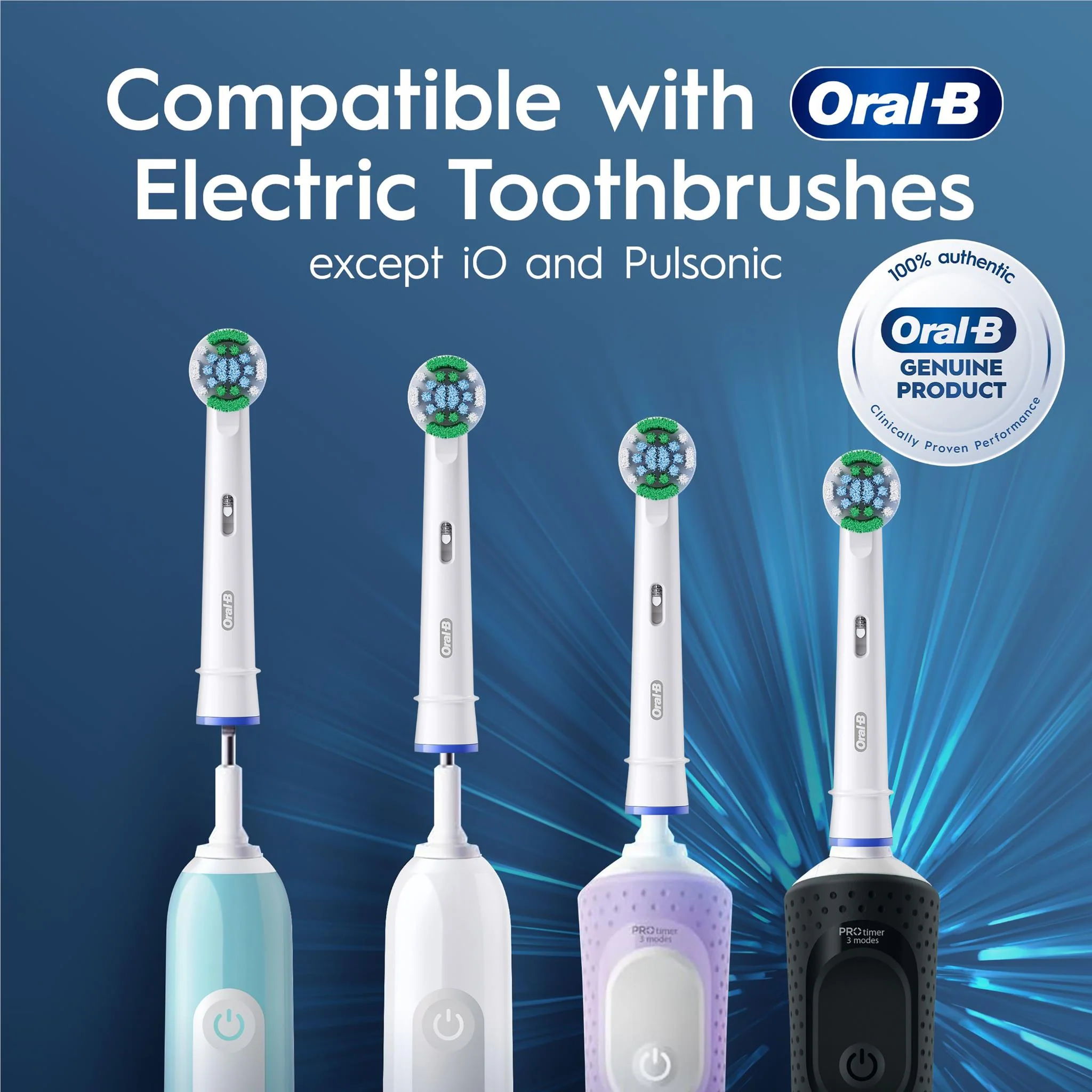 Oral-B Everyday Clean Electric Toothbrush Replacement Brush Heads (4 Pack) - Image 4