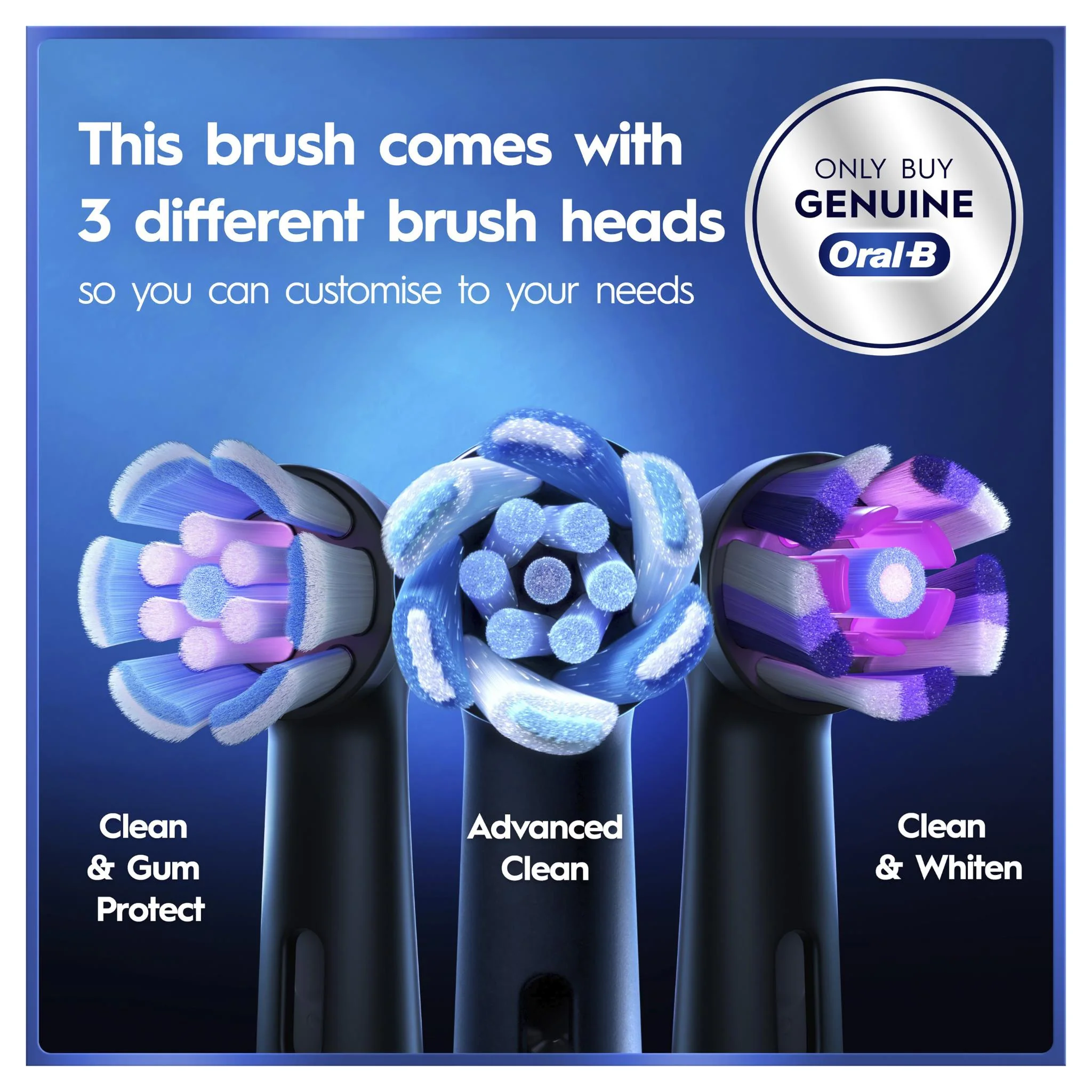 Oral-B iO 5 Personalised Clean Electric Toothbrush with Travel Case and 3 Brush Heads (Matte Black) - Image 8