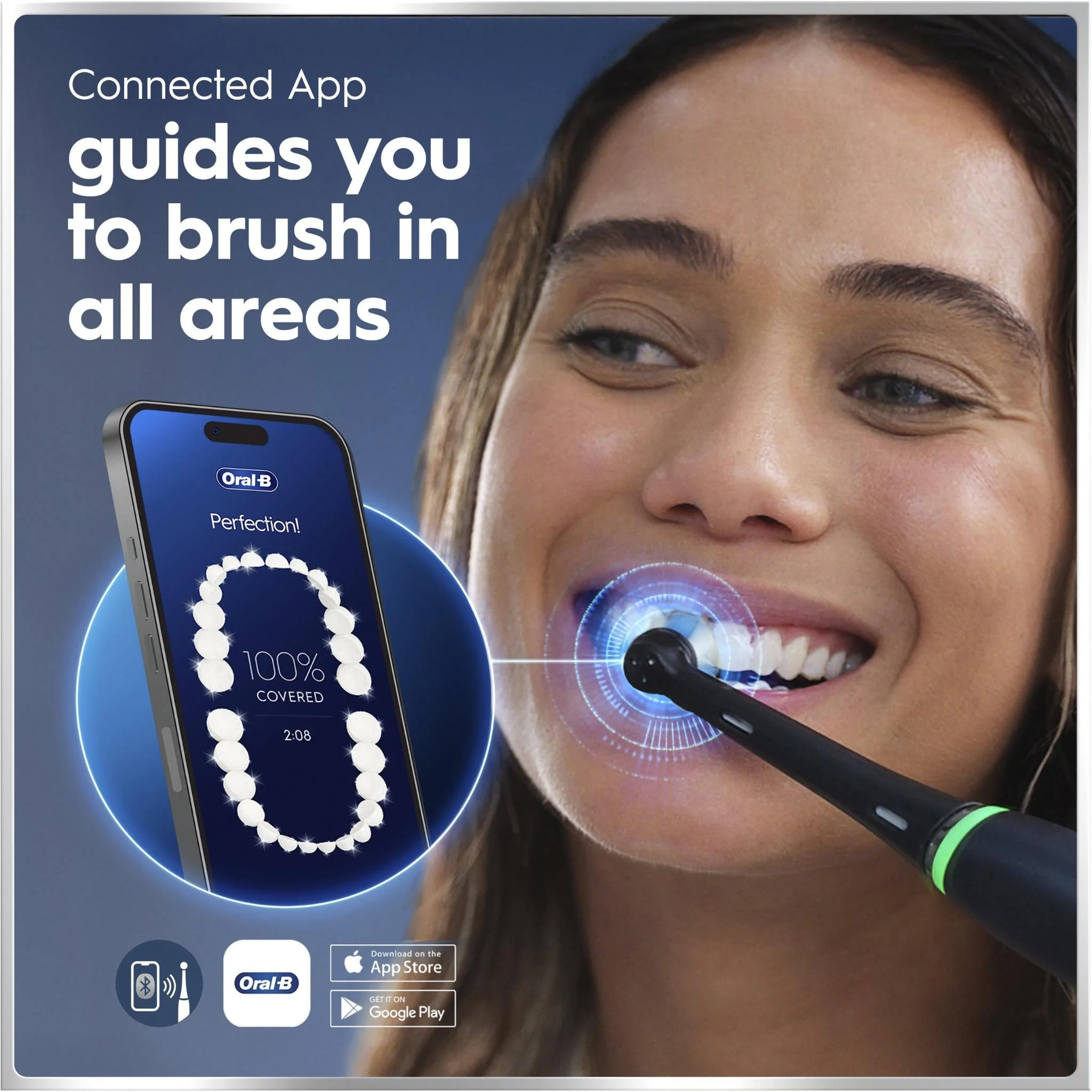 Oral-B iO 6 Connected Coach Advanced Clean Electric Toothbrush with Travel Case (Black) - Image 5