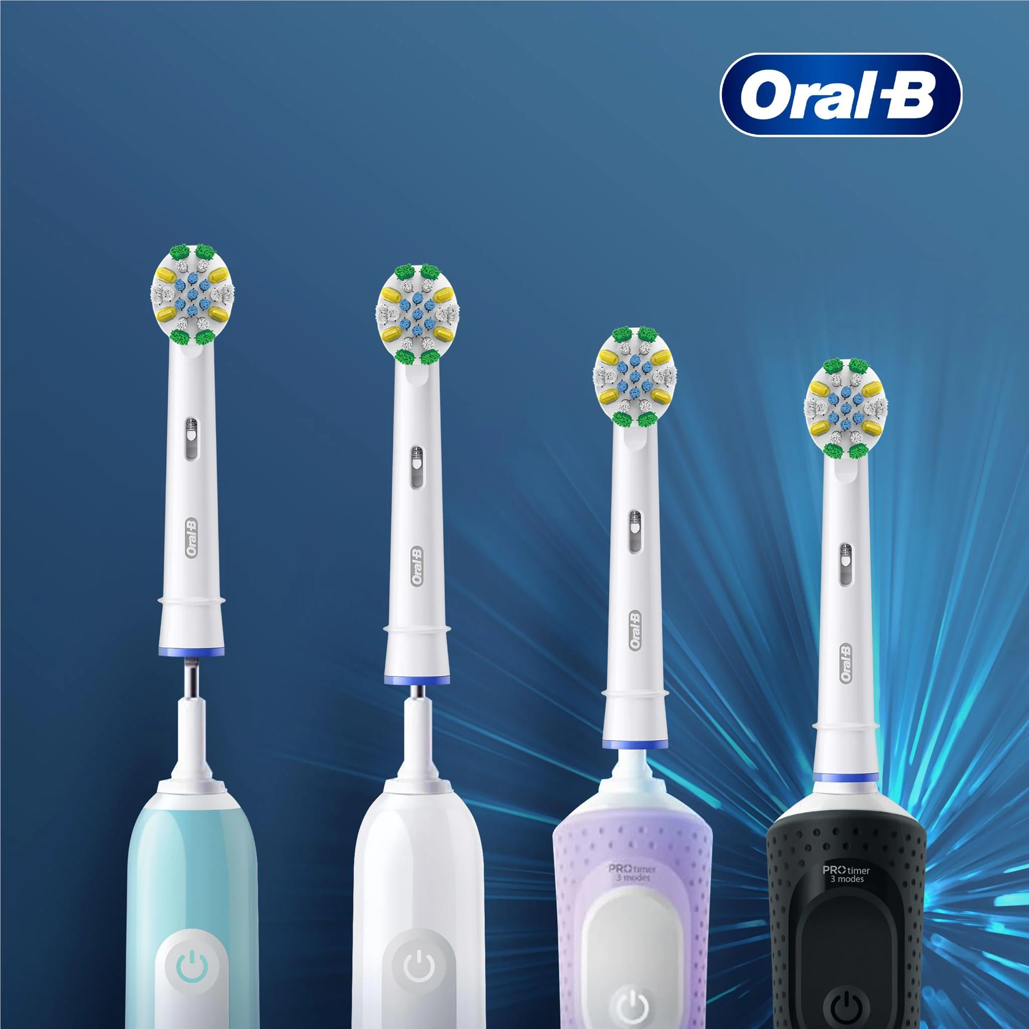 Oral B  Oral-B Floss Action Deep Clean Electric Toothbrush Replacement Brush Heads (4 Pack) - Image 6