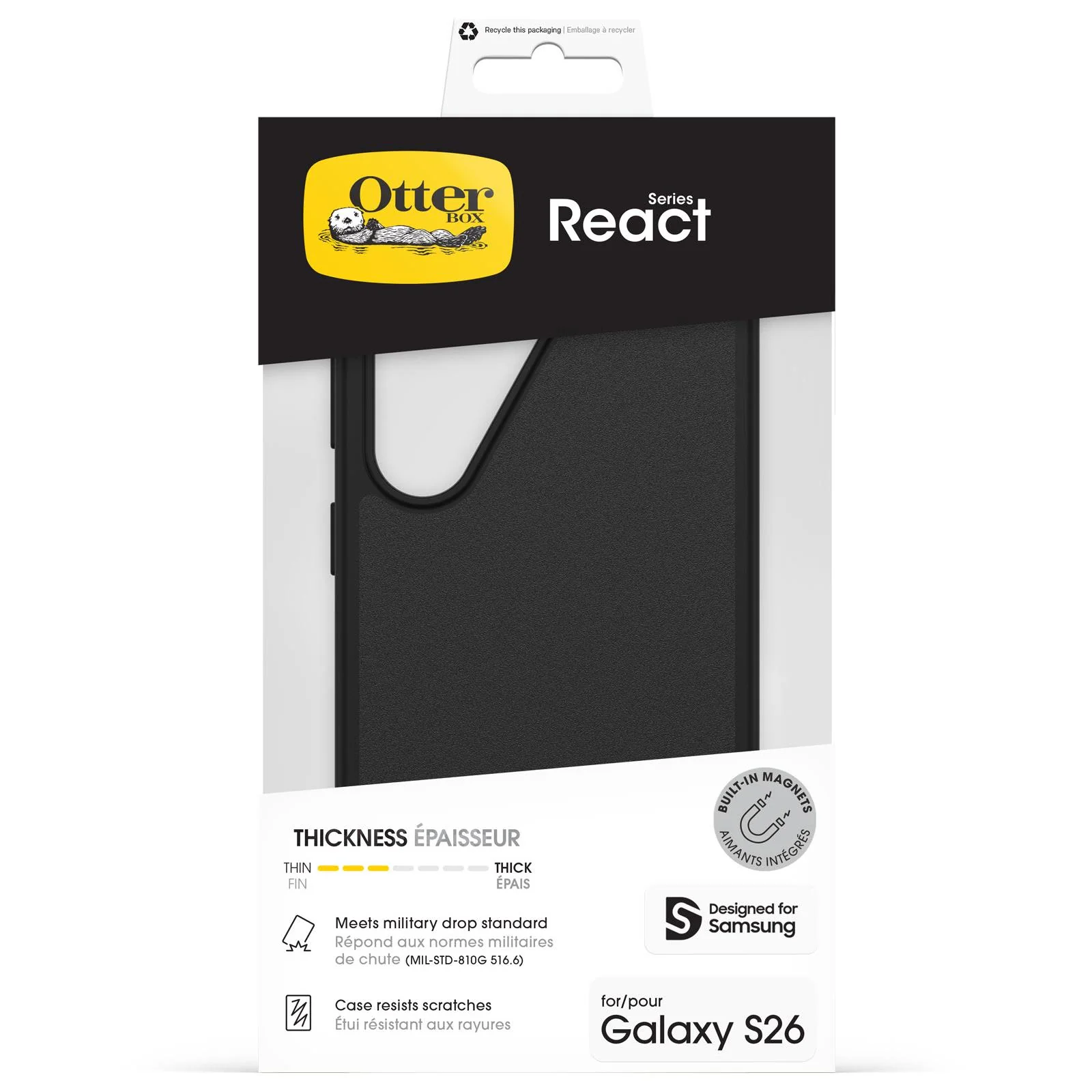 OtterBox React Magnet Case for Galaxy S26 (Black) - Image 5
