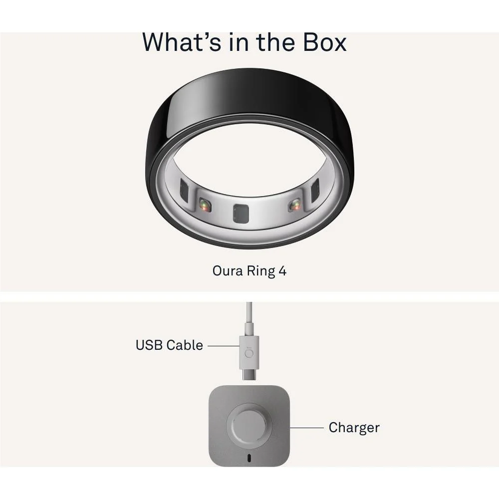 Oura Ring 4 [Size 8] (Black) - Image 9