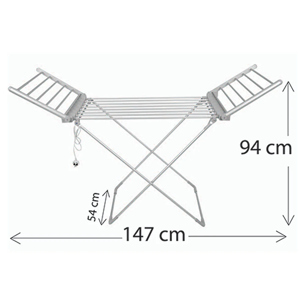 Ovation 147cm Electric Clothes Dryer - White - Image 2