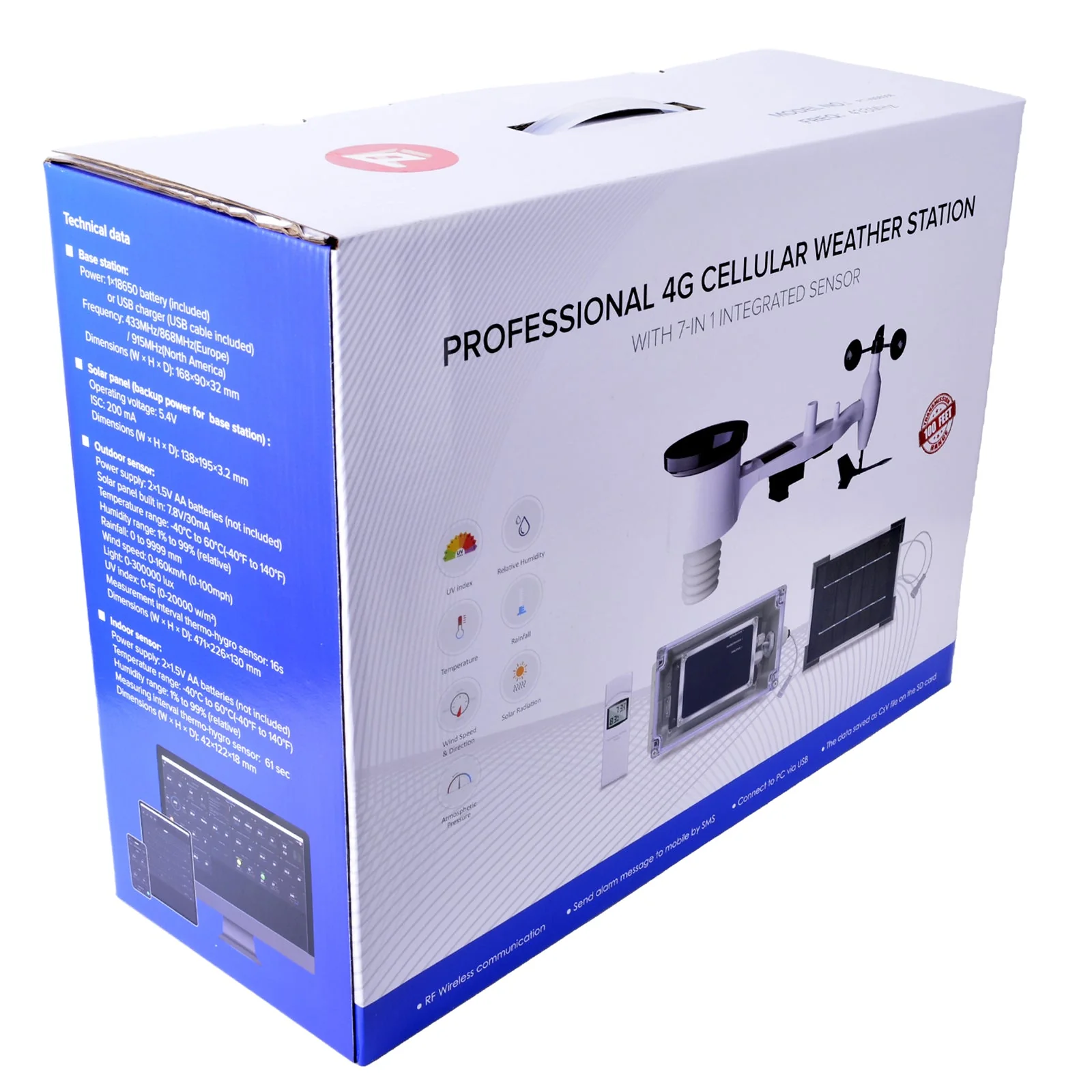 PanTech Gen3 IoT PT-WS6006 4G Solar Powered Wireless Weather Station - Image 7