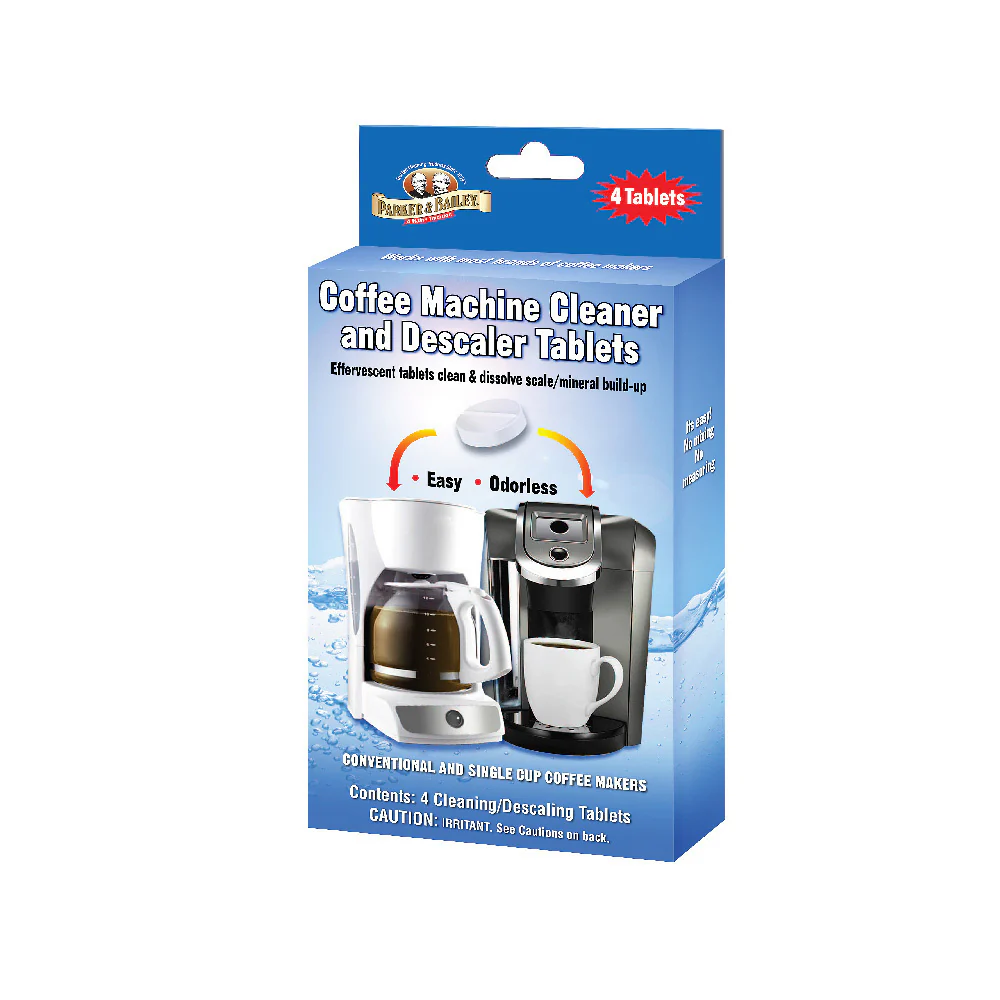 Parker and Bailey 4-Pack Coffee Machine Cleaner and Descaler Tablets
