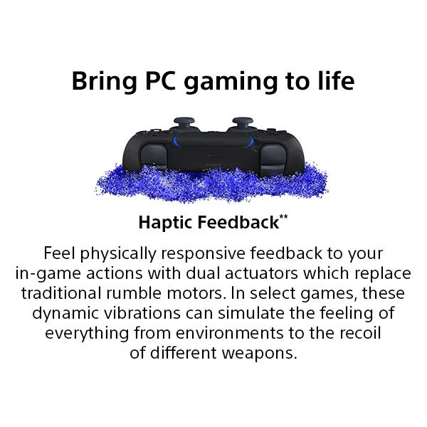 PC DualSense Wireless Controller + USB Cable (Midnight Black) - Image 4