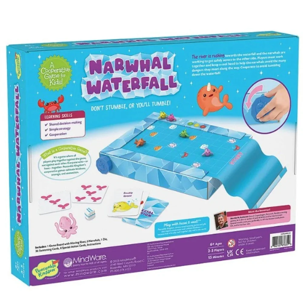Peaceable Kingdom Narwhal Waterfall Family Game - Image 2