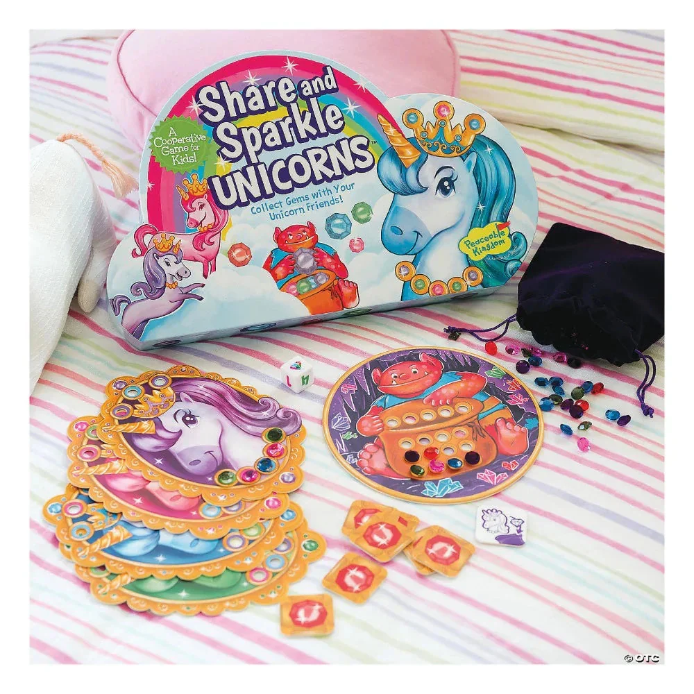 Peaceable Kingdom Share and Sparkle Unicorns Kids Game - Image 4