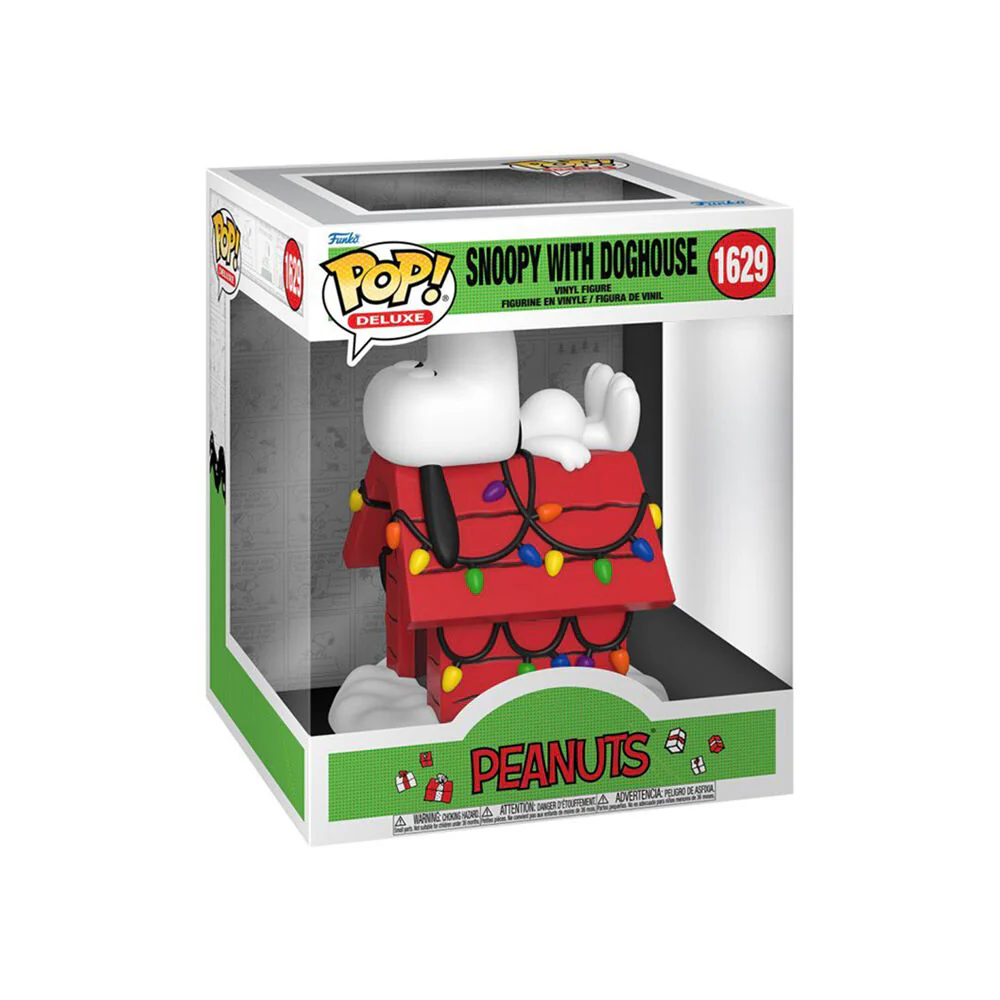 Peanuts Snoopy with Doghouse Holiday Deluxe Pop! Action Statue/Figure Toy - Image 2