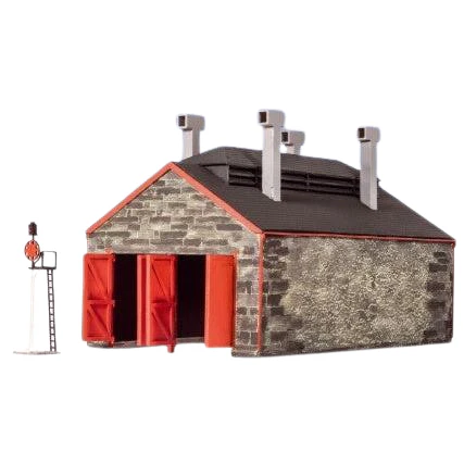Peco OO/HO Stone Two Road Engine Shed Laser Cut Kit