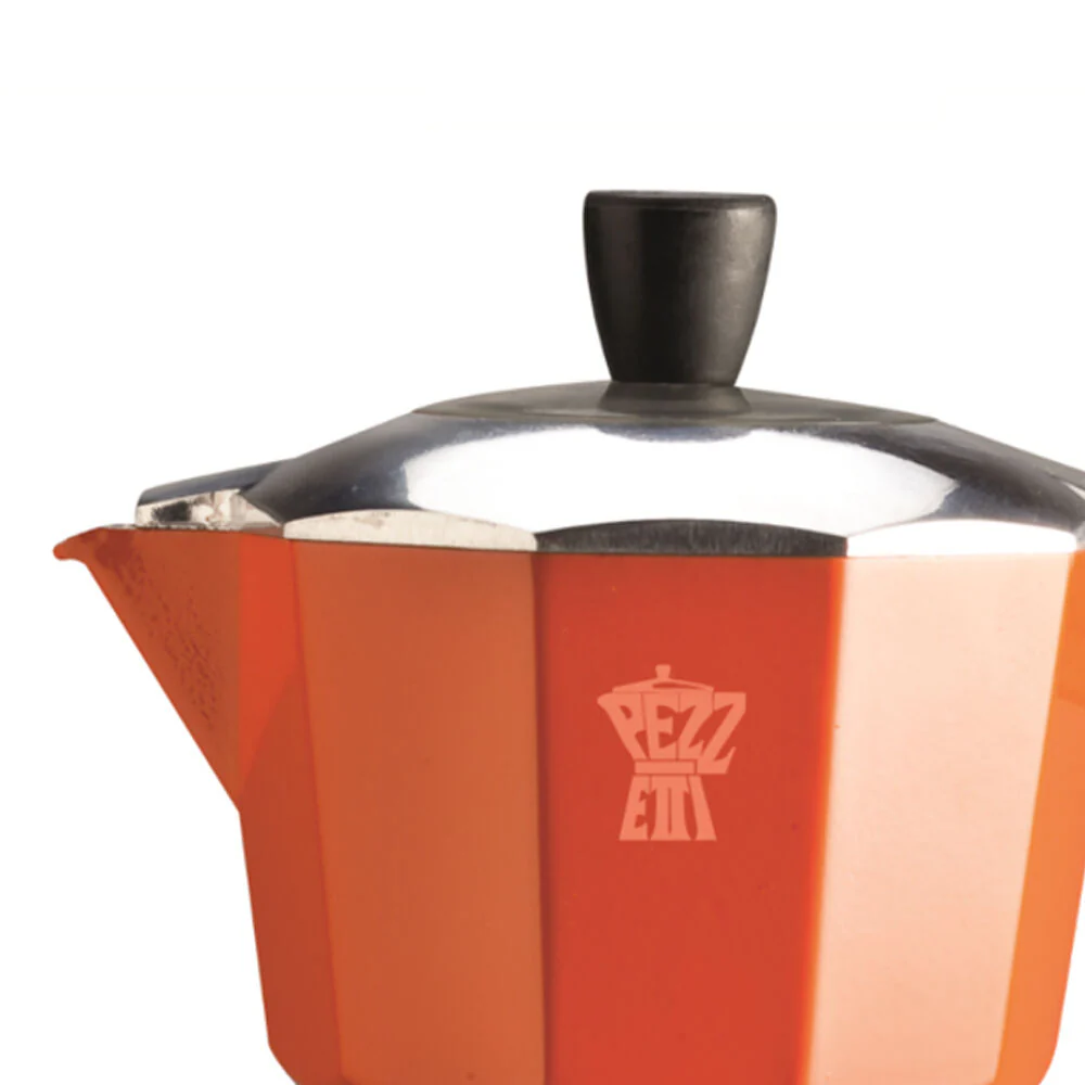 Pezzetti Bellexpress Aluminium 6-Cup Stovetop Induction Coffee Maker Orange - Image 2