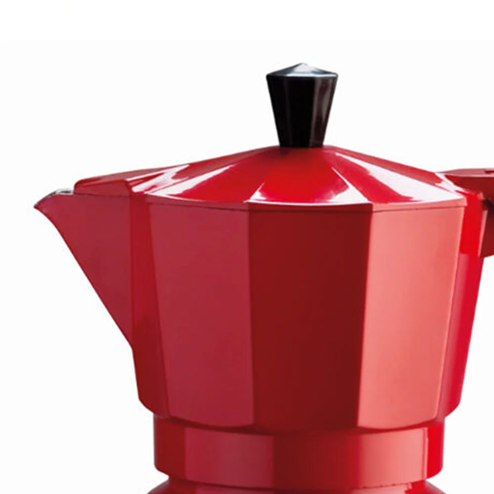 Pezzetti Italexpress Cafetiere 3-Cup Espresso Stovetop Coffee Maker Red - Image 2