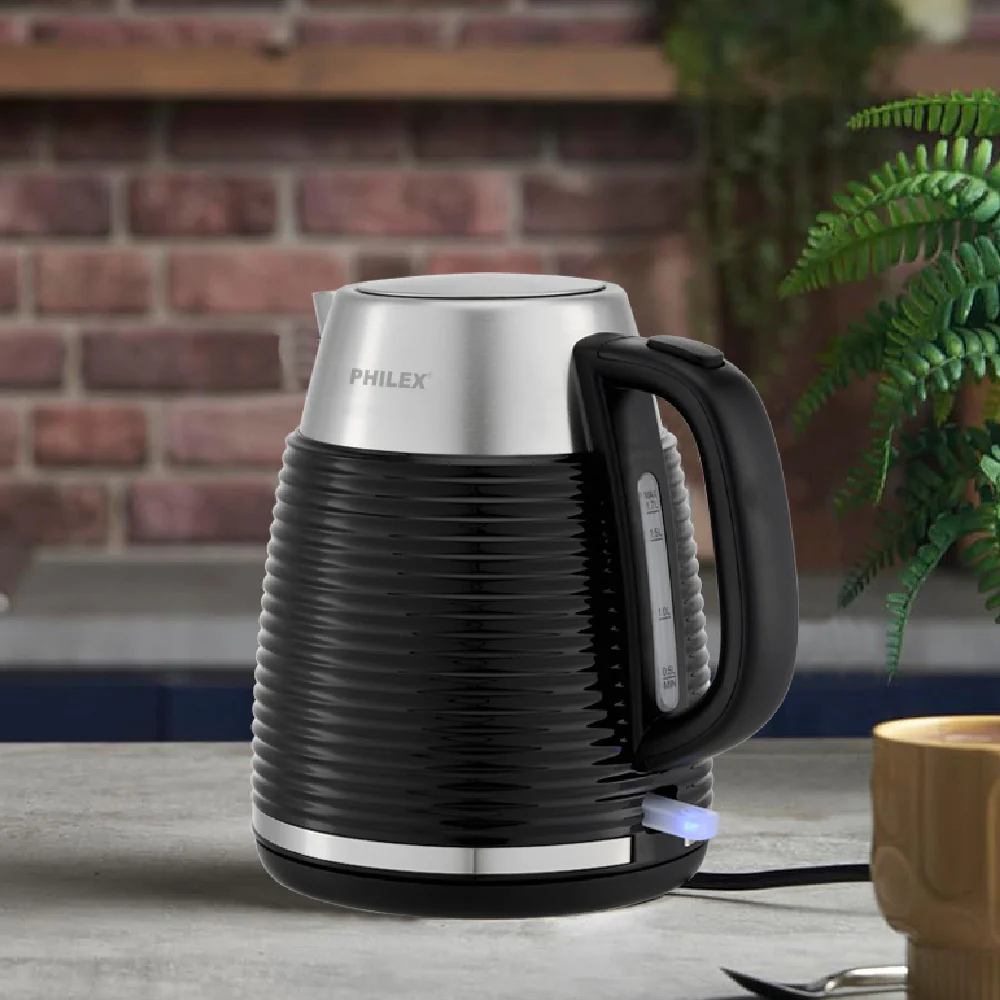 Philex 240V Cordless Stainless Steel Electric Kettle (Black) - Image 5