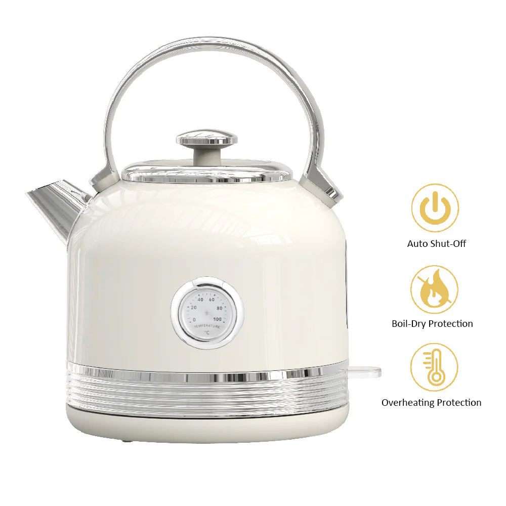 Philex 240V Cordless Stainless Steel Electric Kettle (White) - Image 3