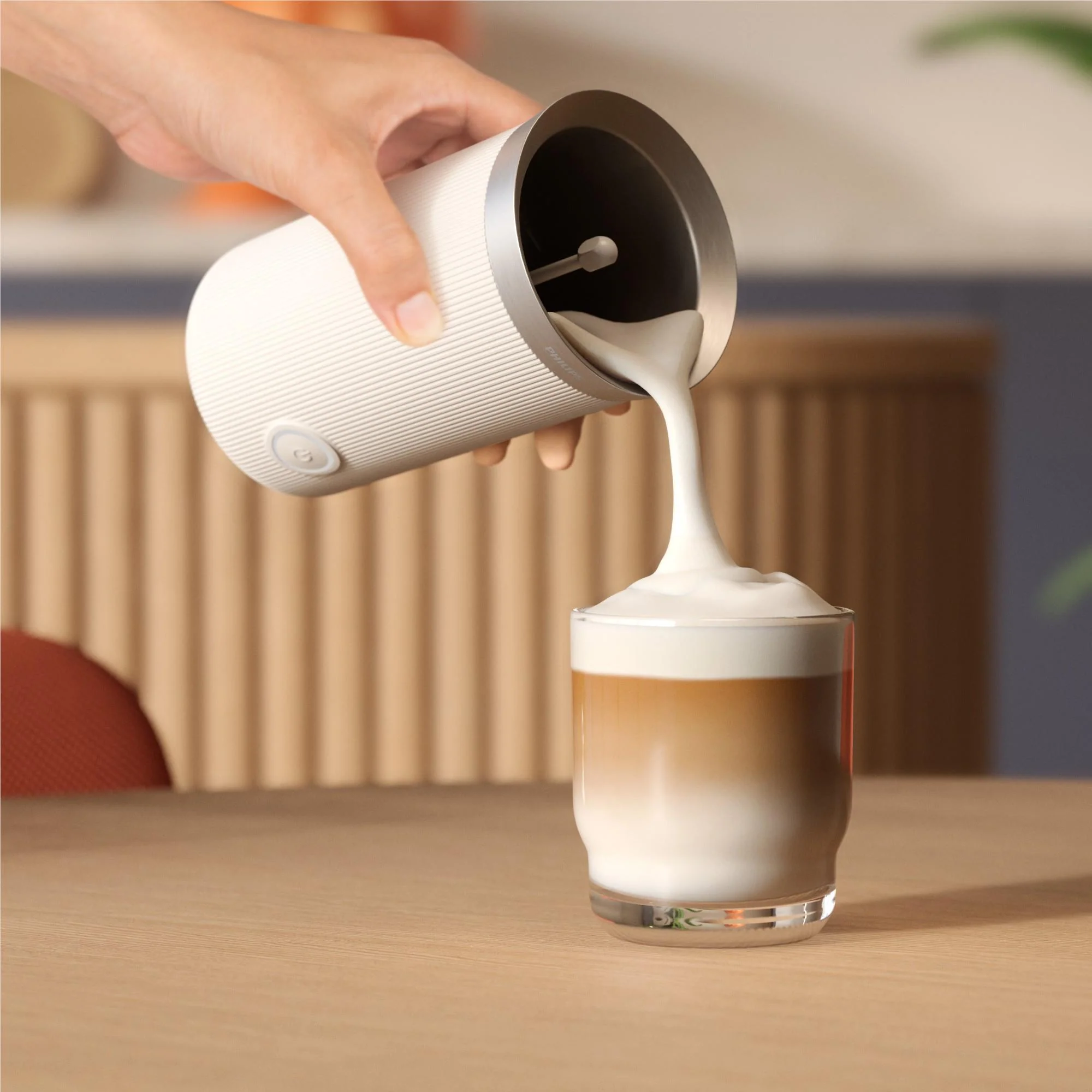 Philips Baristina Hot & Cold Milk Frother (Cloud White) - Image 5