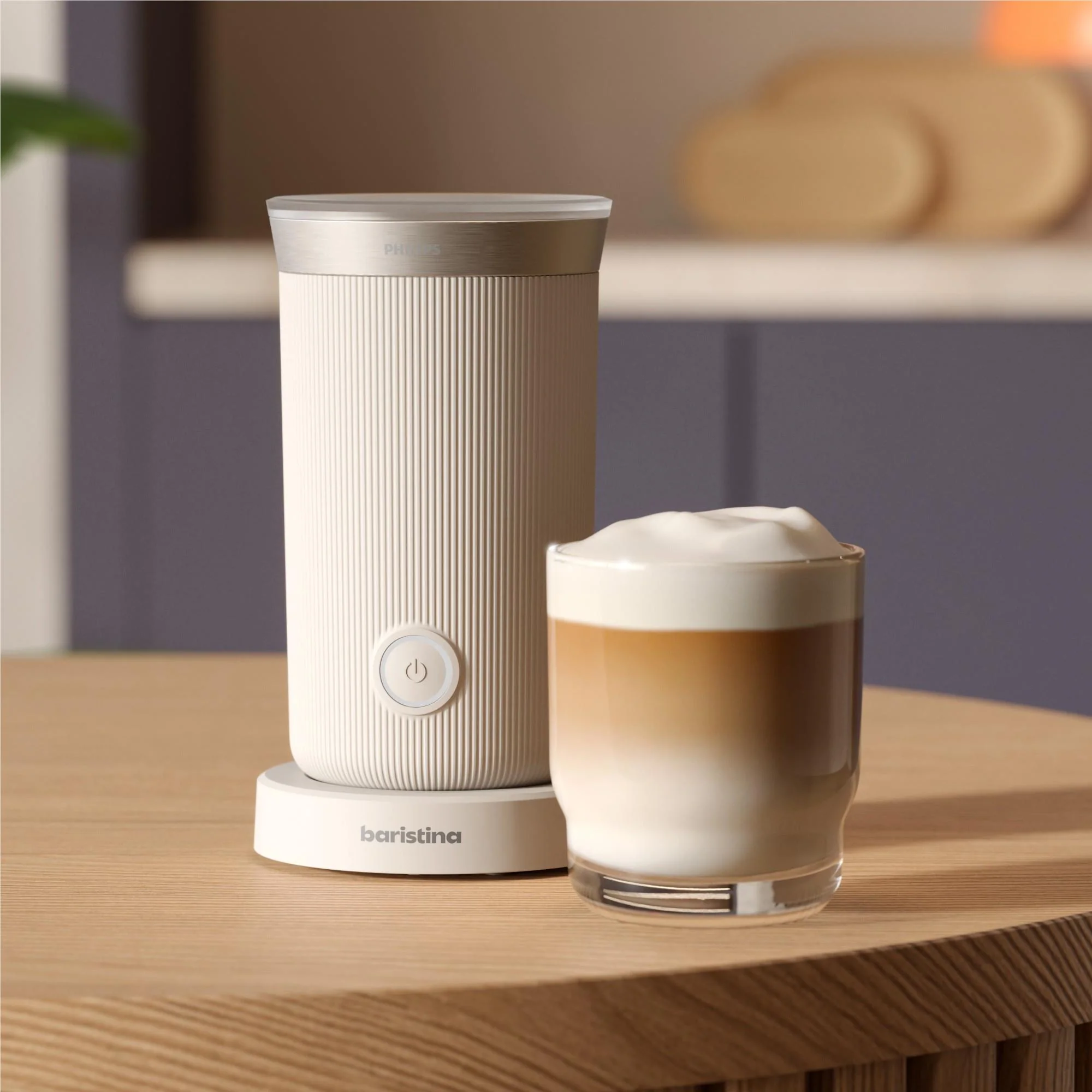 Philips Baristina Hot & Cold Milk Frother (Cloud White) - Image 6