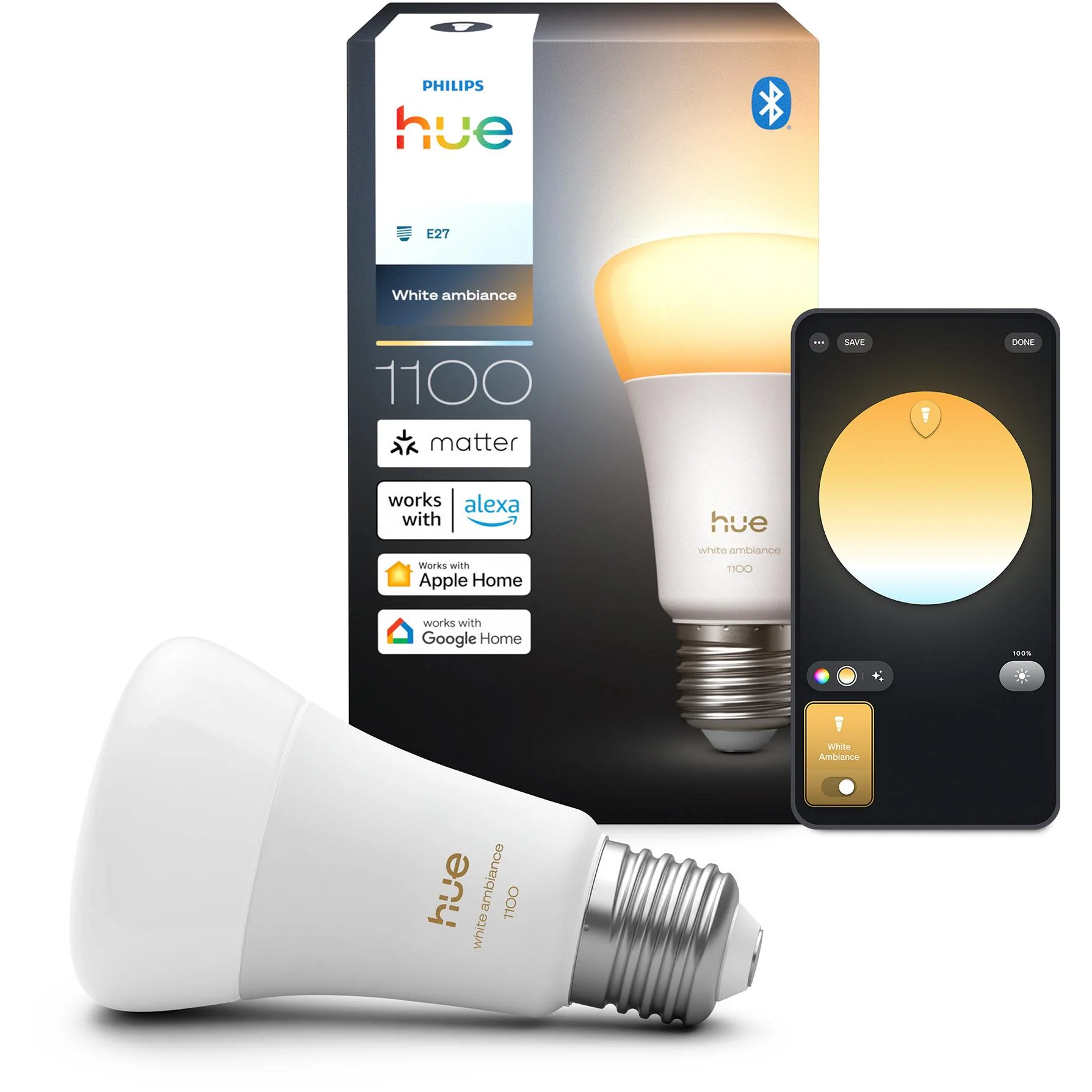 Philips Hue A60 75W Bluetooth Amber Bulb (E27) - Image 2