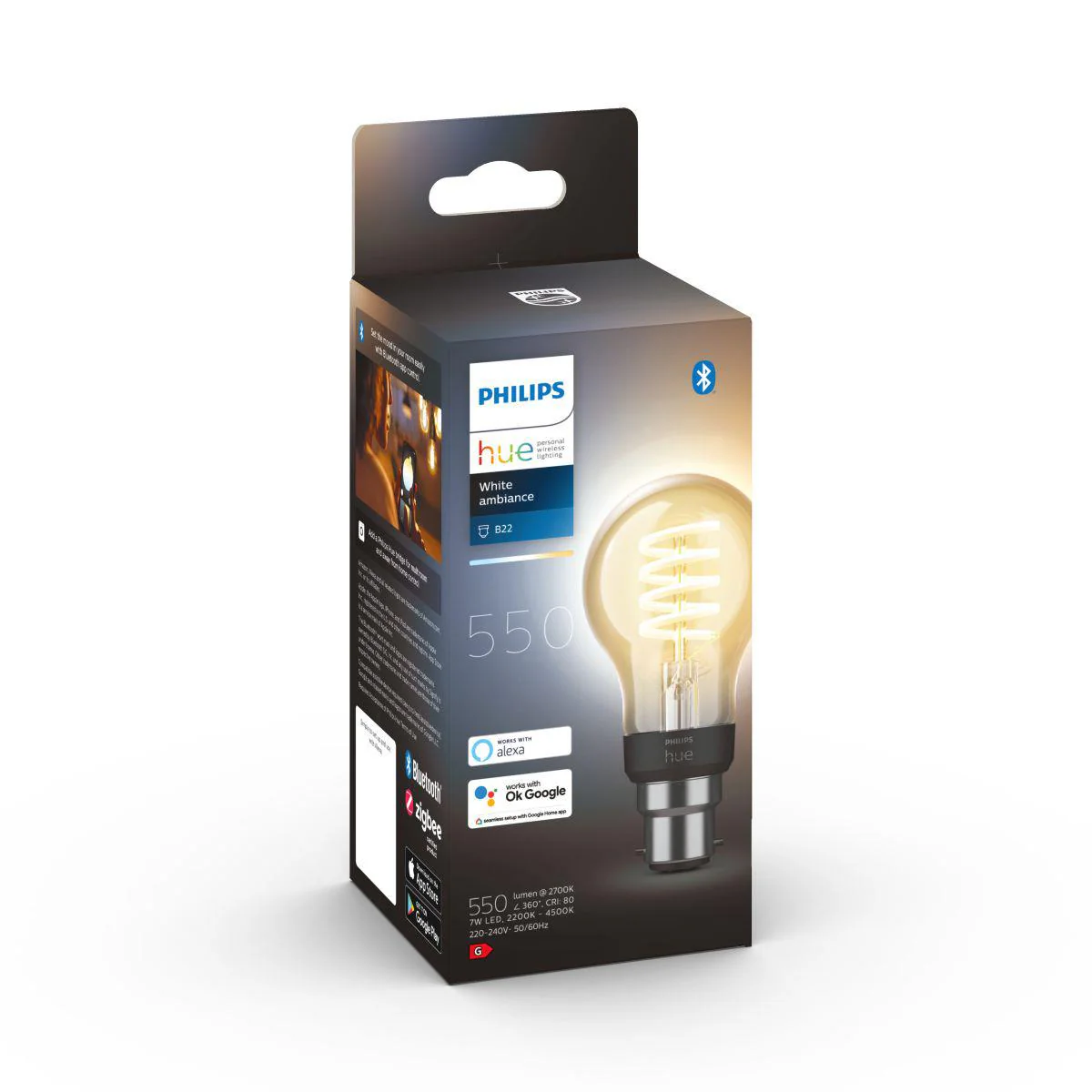 Philips Hue White Ambience Filament A60 B22 Bluetooth Bulb (2021) - Image 4