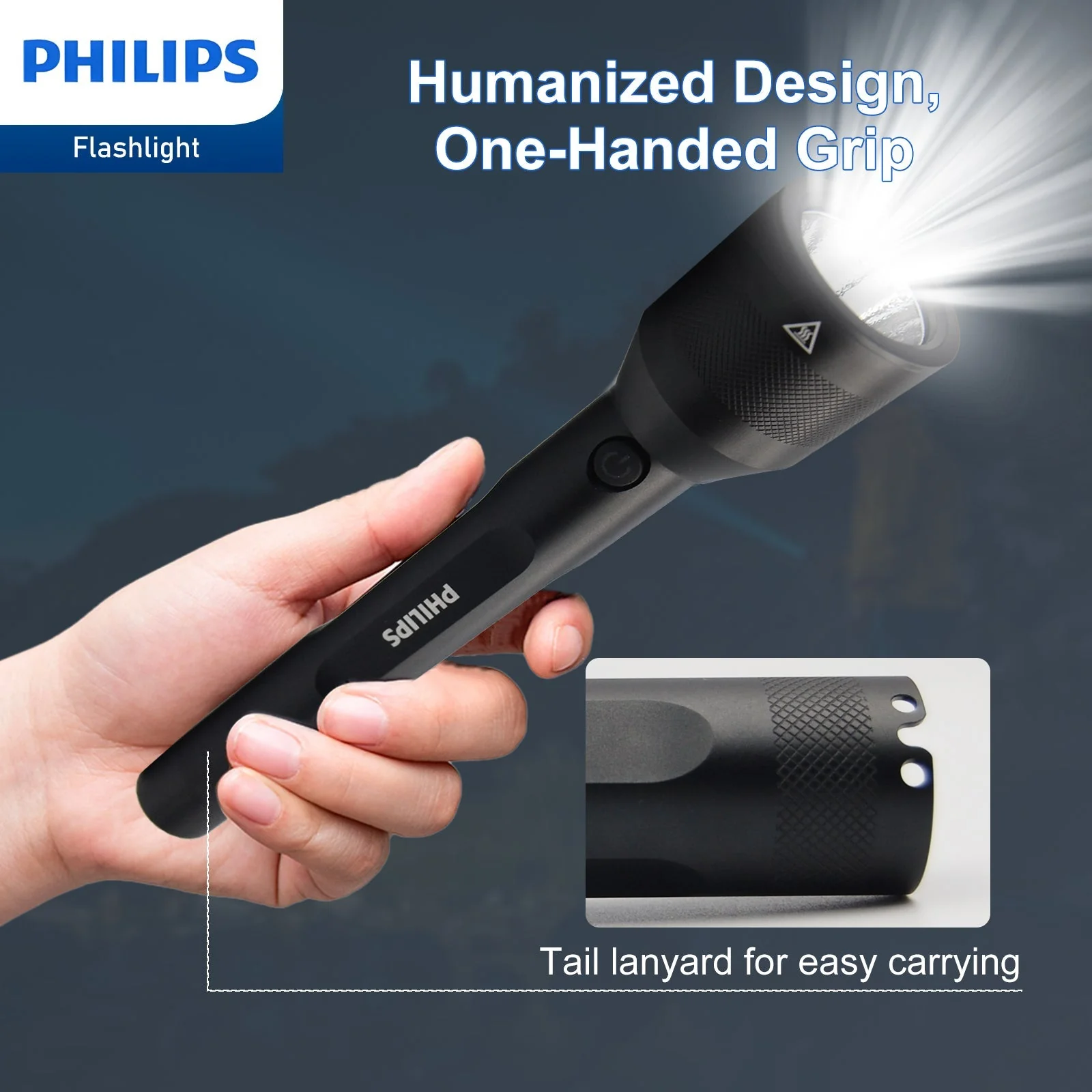 Philips SFL3602R Rechargeable LED Flashlight 1000 Lumens (Black) - Image 6