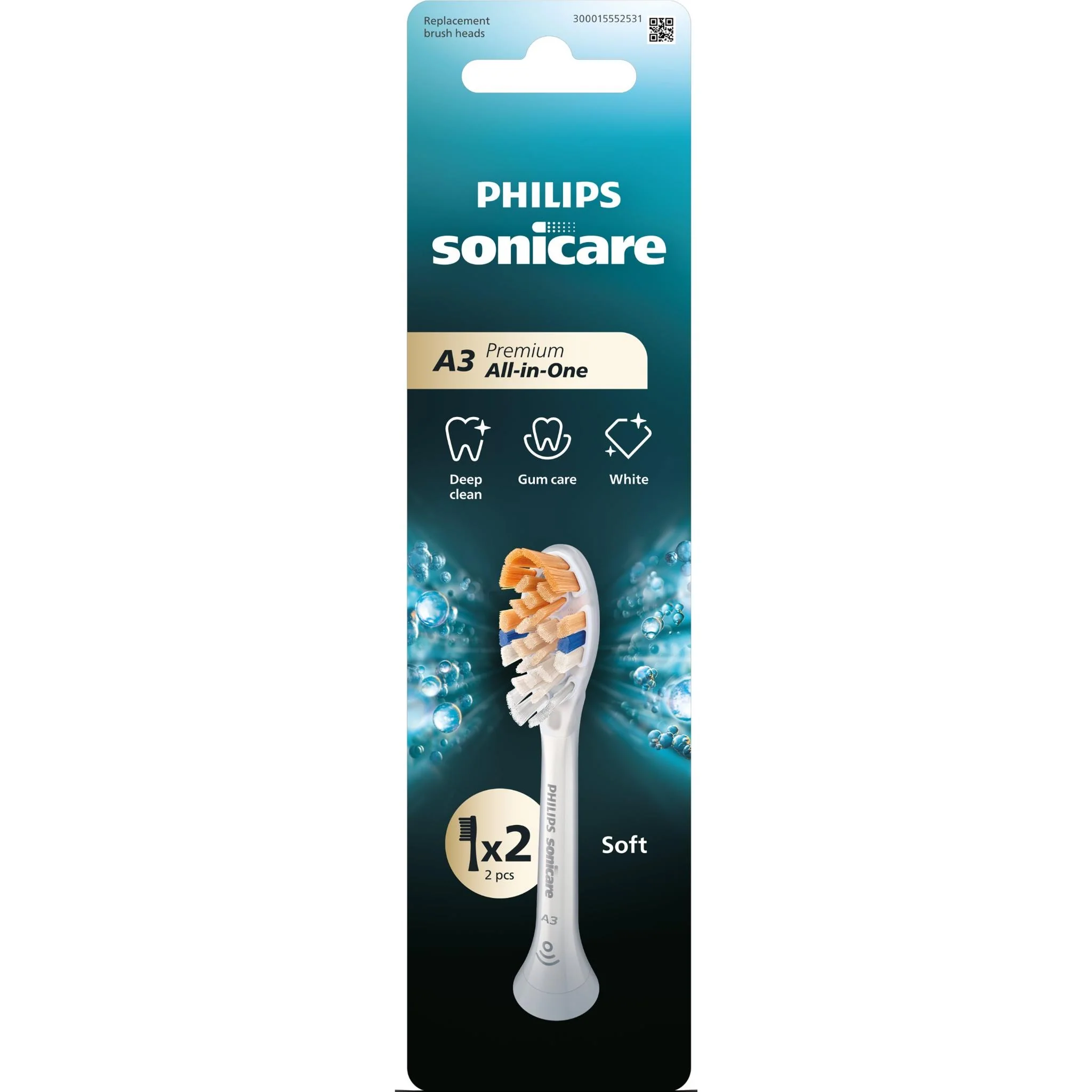 Philips Sonicare A3 Premium All-in-one Brush Head (White) [2 Pack] - Image 7