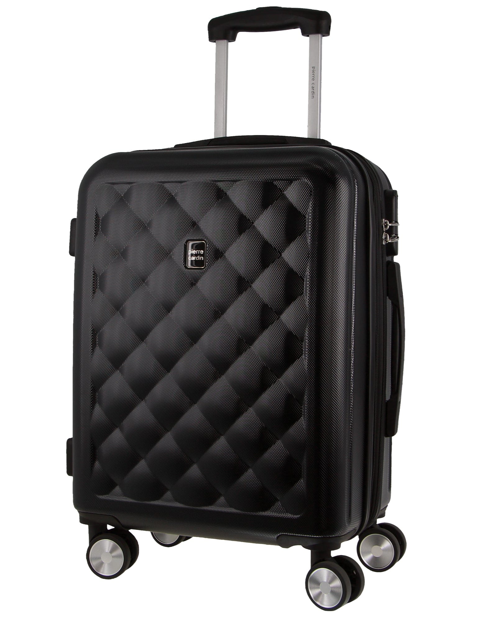 Pierre Cardin 4 Wheel Cabin Hard-Shell TSA Lock Travel Luggage 54cm Black
