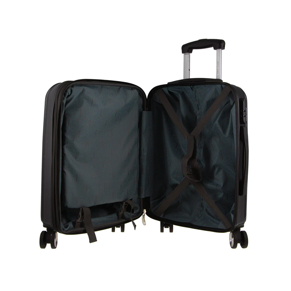 Pierre Cardin 4 Wheel Cabin Hard-Shell TSA Lock Travel Luggage 54cm Black - Image 2