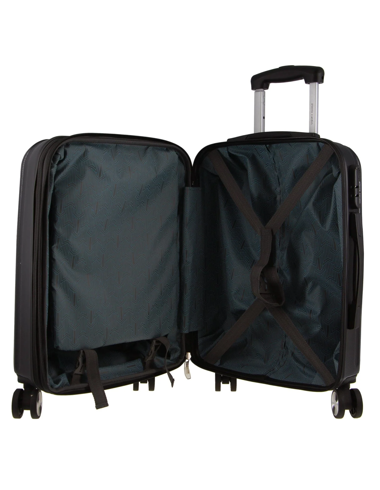 Pierre Cardin 4 Wheel Cabin Hard-Shell TSA Lock Travel Luggage 54cm Black - Image 5