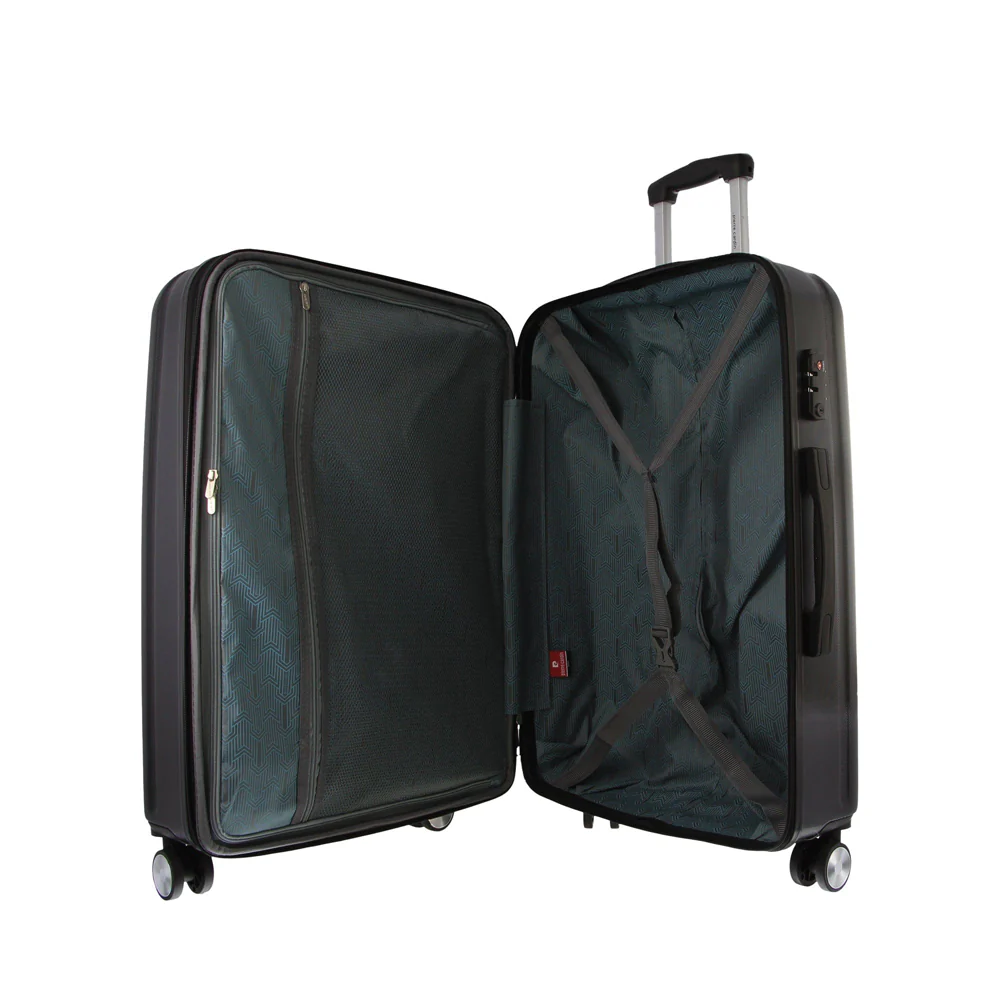 Pierre Cardin 4 Wheel Large Hard-Shell TSA Lock Travel Luggage 80cm Black - Image 2