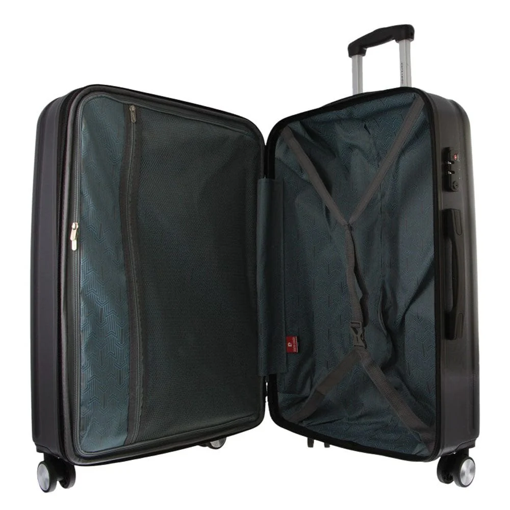 Pierre Cardin 4 Wheel Medium Hard-Shell TSA Lock Travel Luggage 70cm Black - Image 5