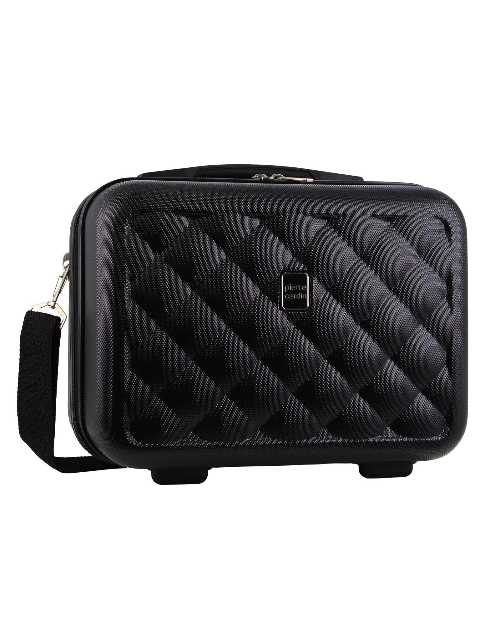Pierre Cardin Cabin Hard-Shell Suitcase & Mini Beauty Travel Case w/ Tag Black - Image 7