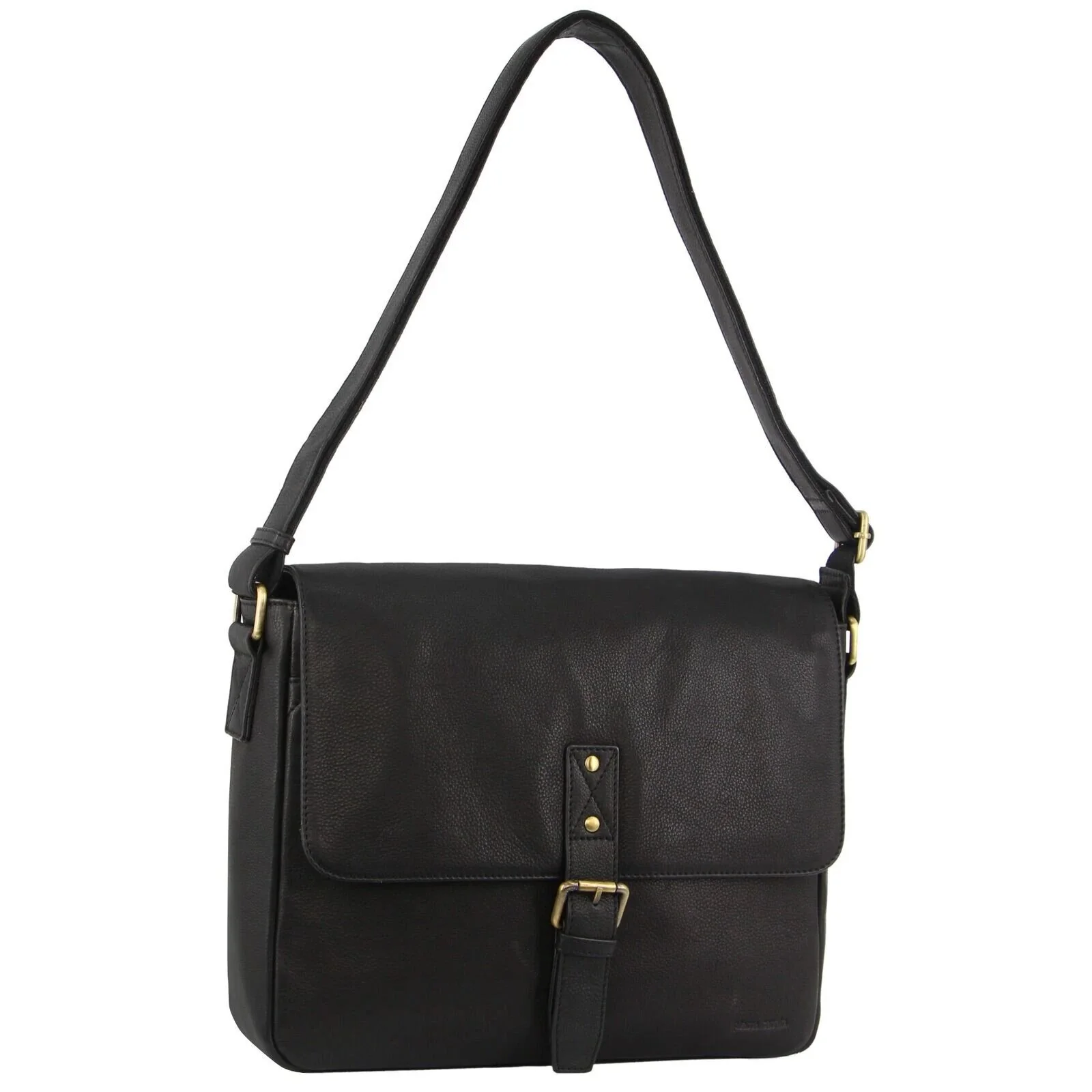 Pierre Cardin Leather Business Bag in Black & Organizer Cross Body in Black/Navy - Image 5