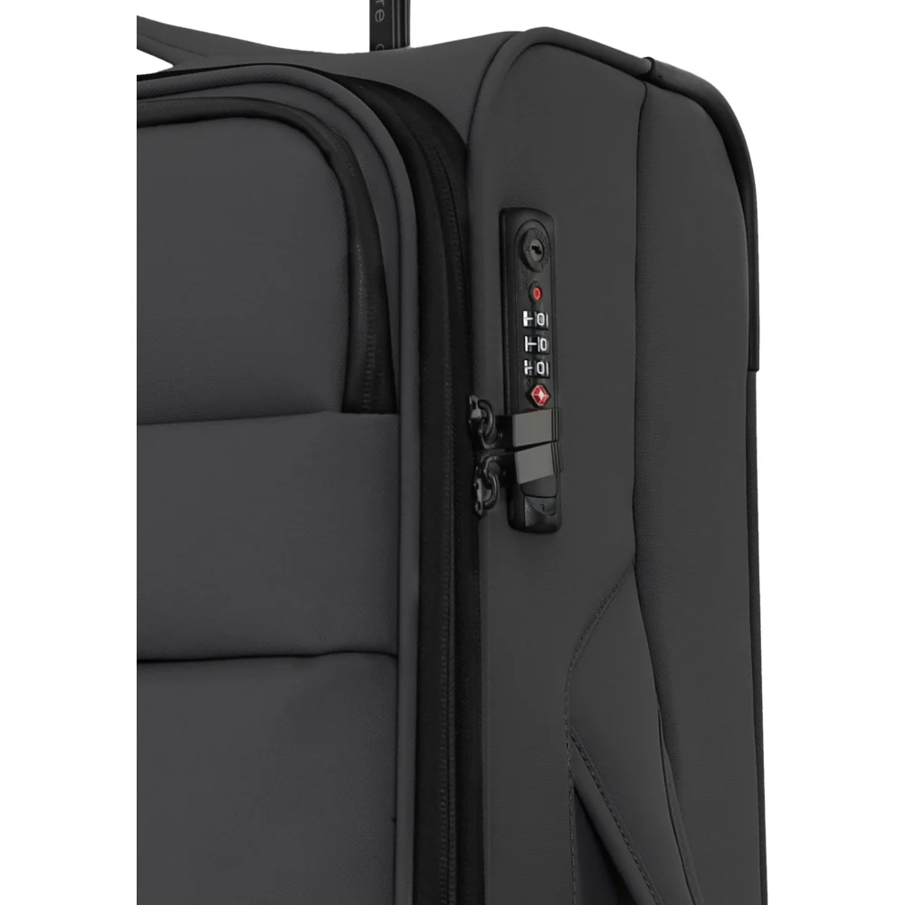 Pierre Cardin Medium Spinner Suitcase (Charcoal) - Image 6