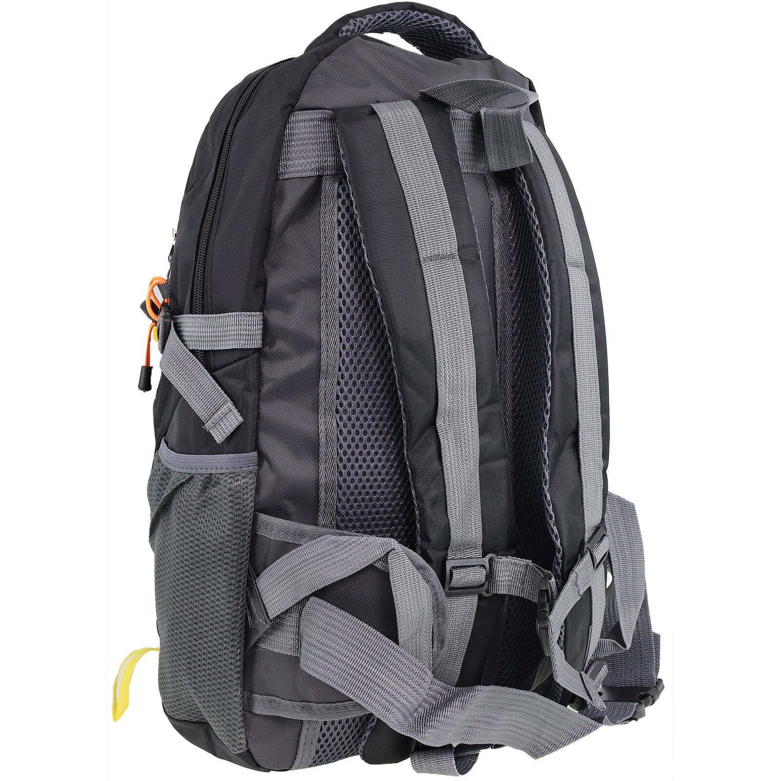 Pierre Cardin Mens 30L Nylon Adventure Backpack Bag Travel Hiking in Black - Image 2