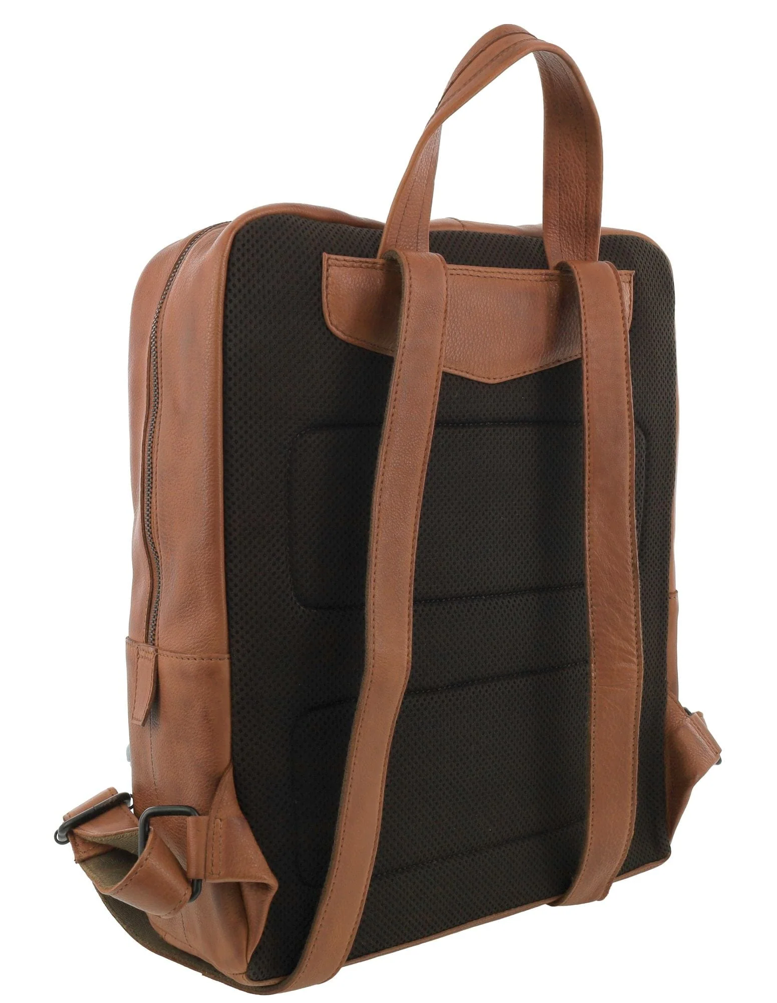Pierre Cardin Men's Italian Leather Sleek Laptop Backpack Bag 33x40cm Cognac - Image 9