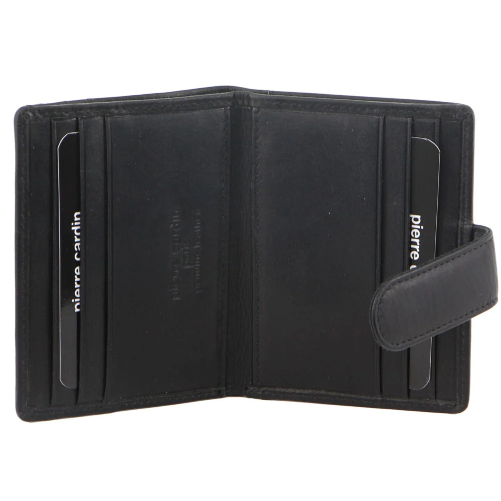 Pierre Cardin Men's Leather Bi-Fold Card Holder/Wallet 10cm Black - Image 2